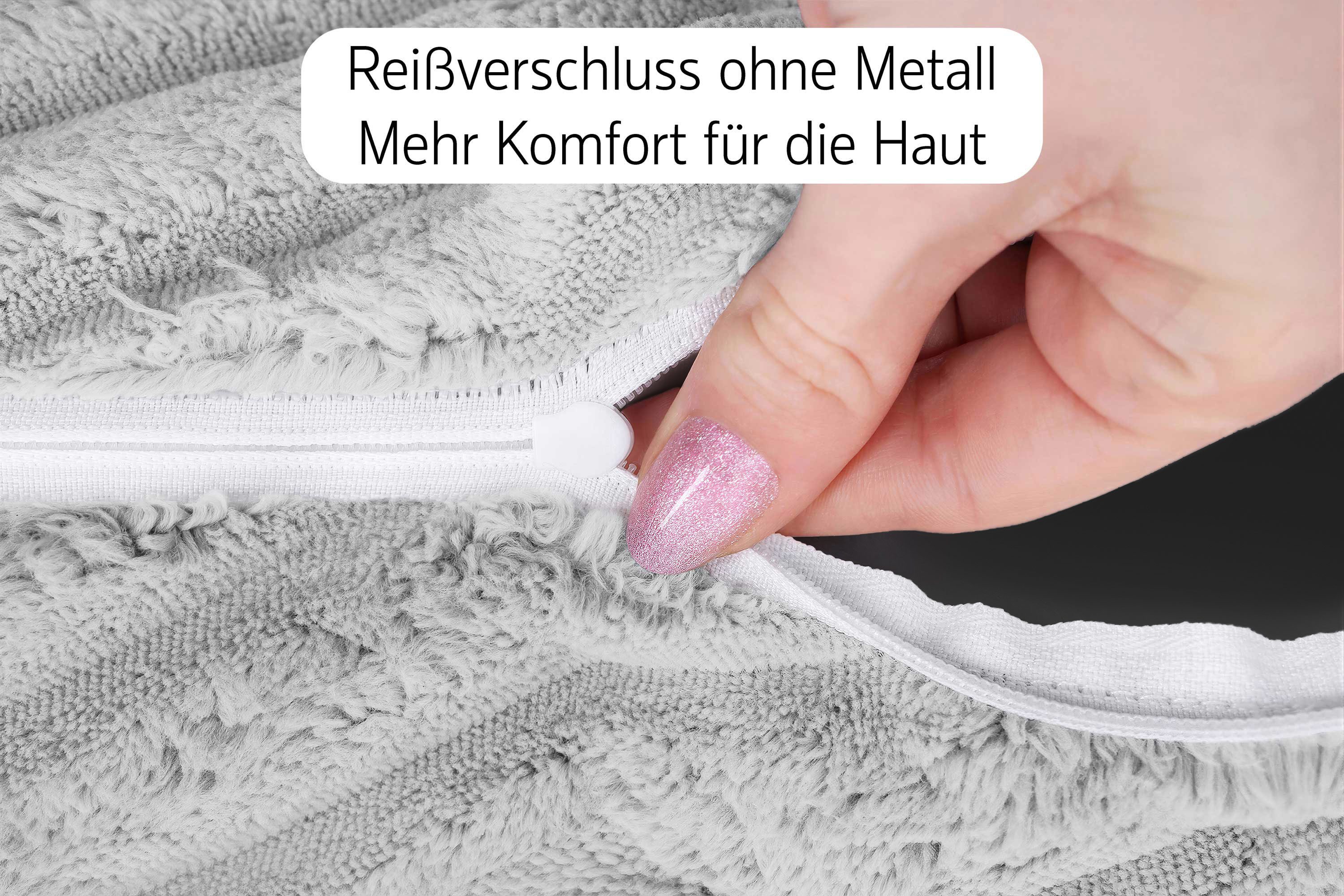 Amilian Kissenbezüge 4er Set Kissenhüllen dekorativ weich für Sofa & Couch, Kissenbezug für Dekokissen Zierkissen Kissen