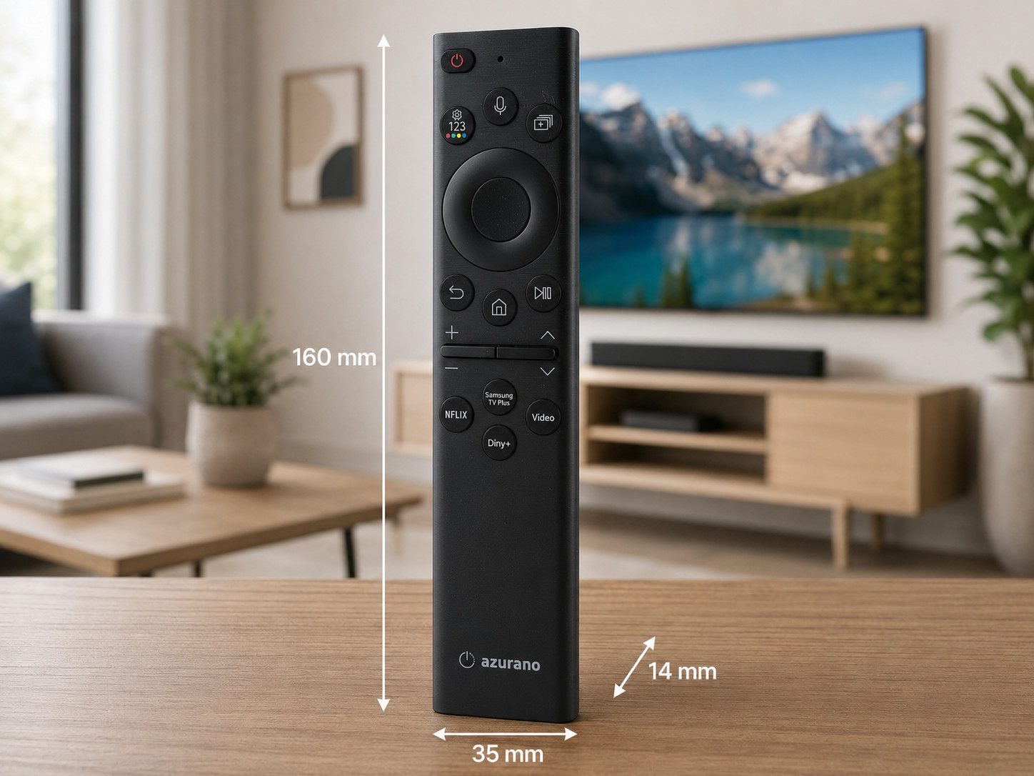 azurano Ersatz für SAMSUNG BN59-01385B, TM2280E, SOLAR Universal-Smart-TV-Fernbedienung (SAMSUNG USB-C / ECO SOLAR, Sprachfunktion)