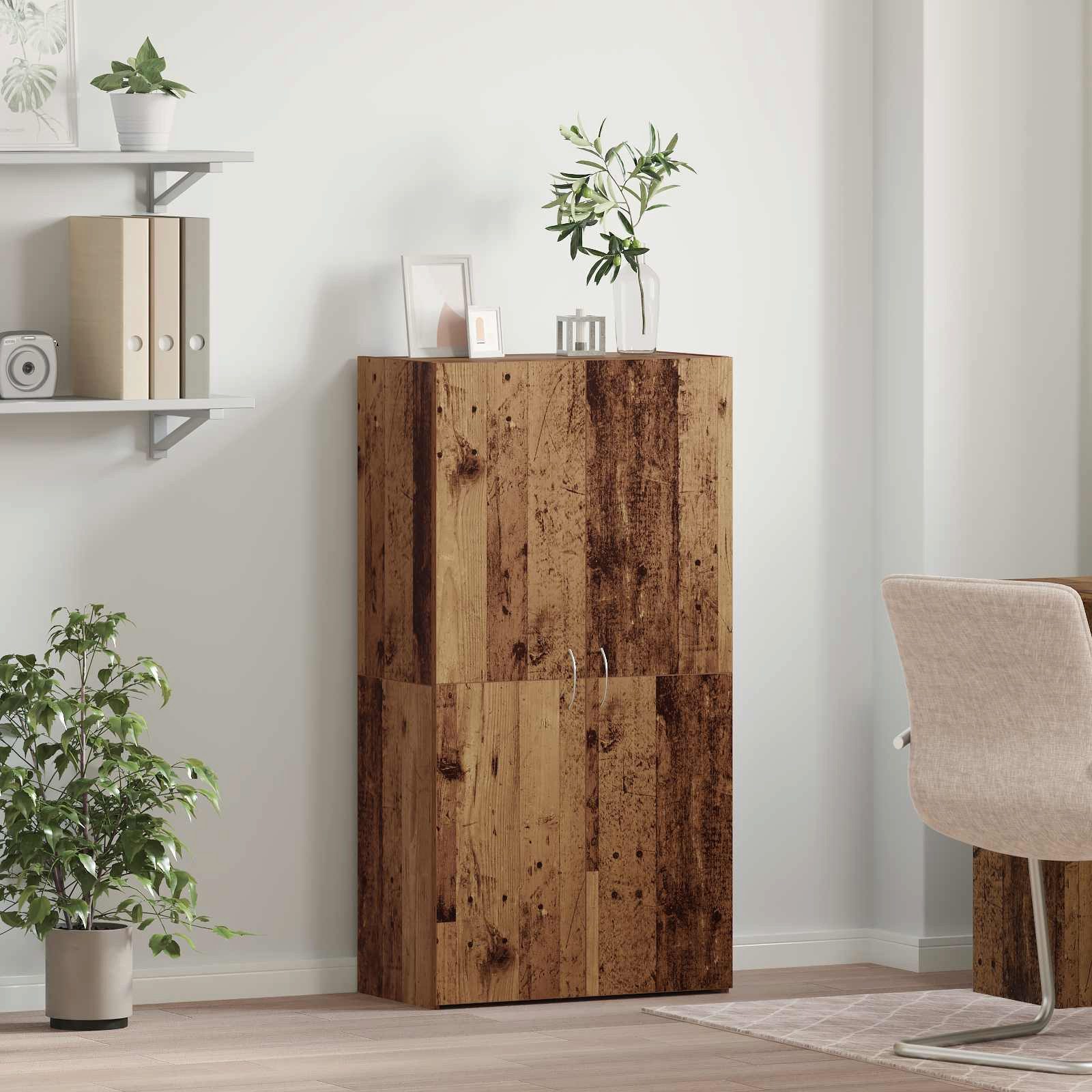 vidaXL Aktenschrank Büroschrank Altholz 60 x 32 x 115 cm Holzwerkstoff (1-St)