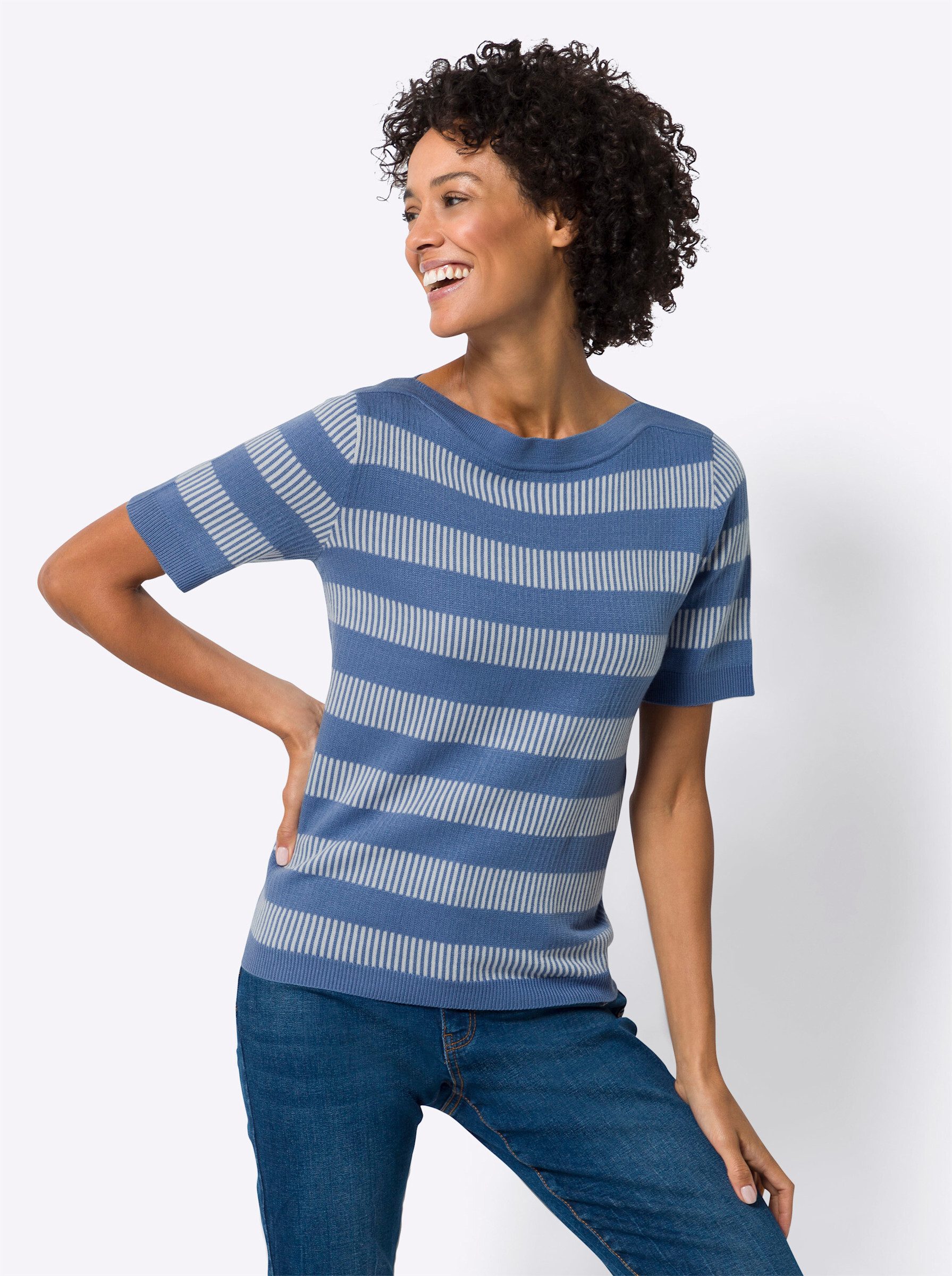 Strickpullover Kurzarmpullover
