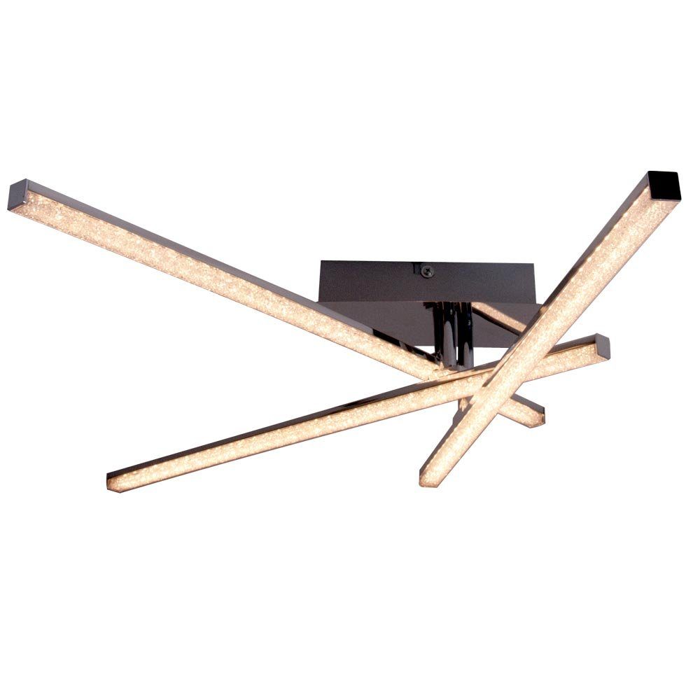 JUST LIGHT LED Deckenleuchte, LED-Leuchtmittel fest verbaut, Warmweiß, Deckenleuchte Deckenlampe Designleuchte Spots beweglich Kristall