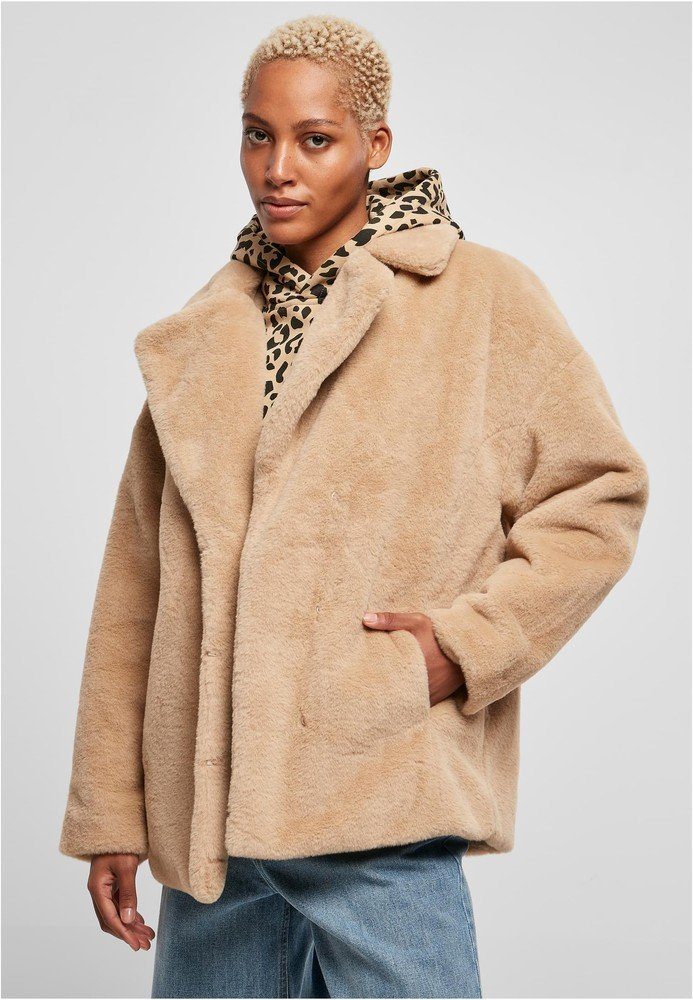 URBAN CLASSICS Winterjacke "Urban Classics Damen Ladies Sherpa Biker Jacket günstig online kaufen