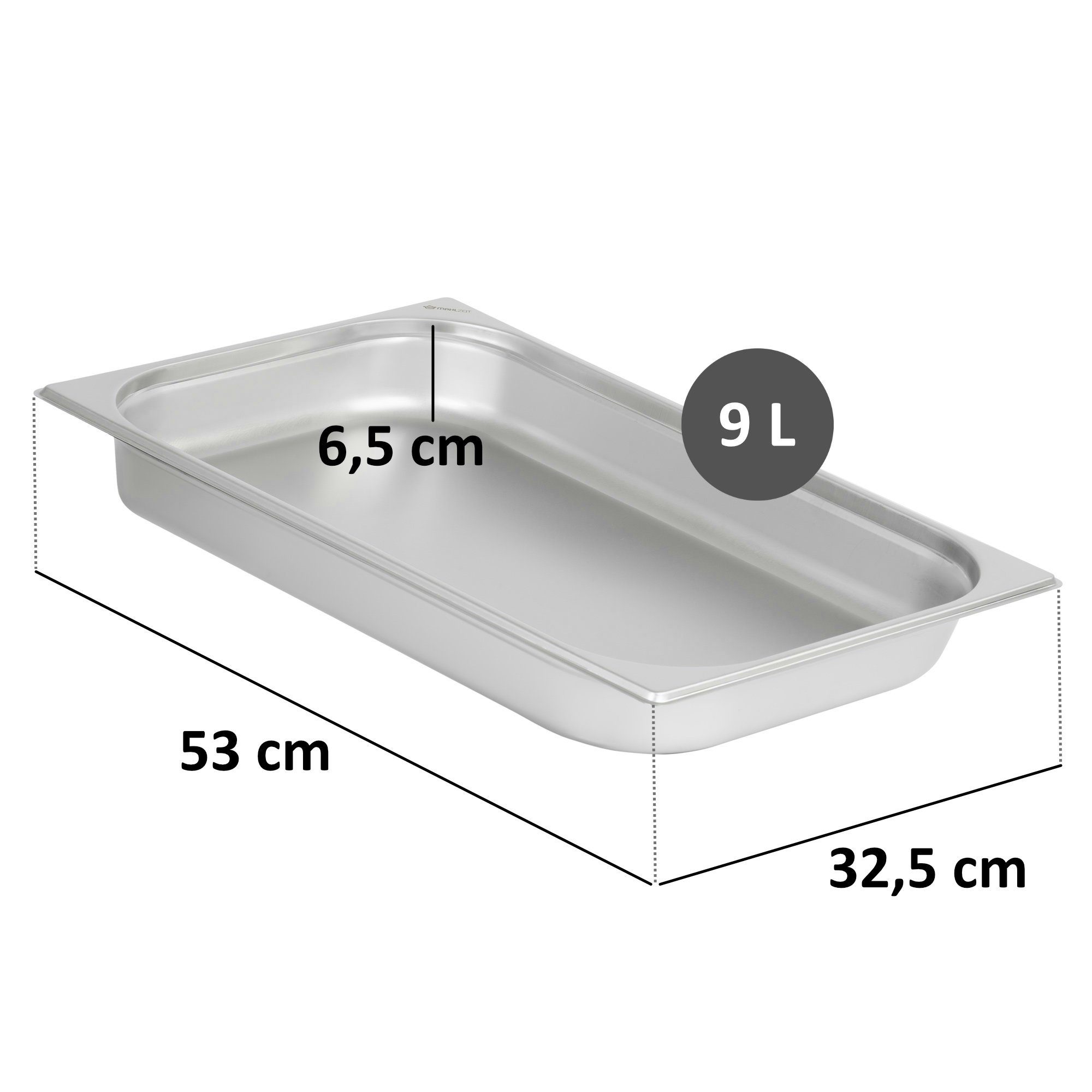 Dish Thermobehälter Chafing Wärmebehälter, 2-tlg., Höhe und für Mahlzeit Behälter Deckel), mit 65 Edelstahl 1/1 mm, Behälter Deckel, (Set, Edelstahl, GN