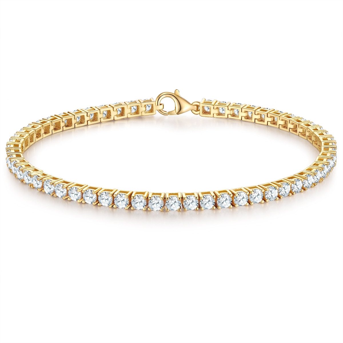 Trilani Silberarmband gelbgold, mit Zirkonia günstig online kaufen