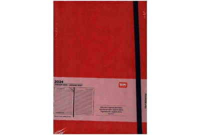 Legami Terminkalender Tageskalender Maxi - 2024 - Maxi Daily Diary - 12M - Red