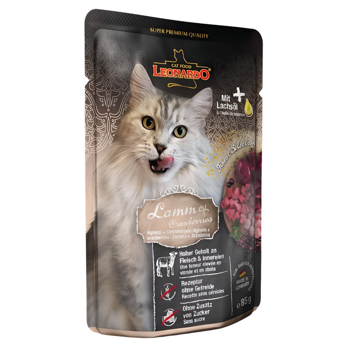 LEONARDO Lamm + Cranberries 85 g, Nassfutter für: Katze von Leonardo