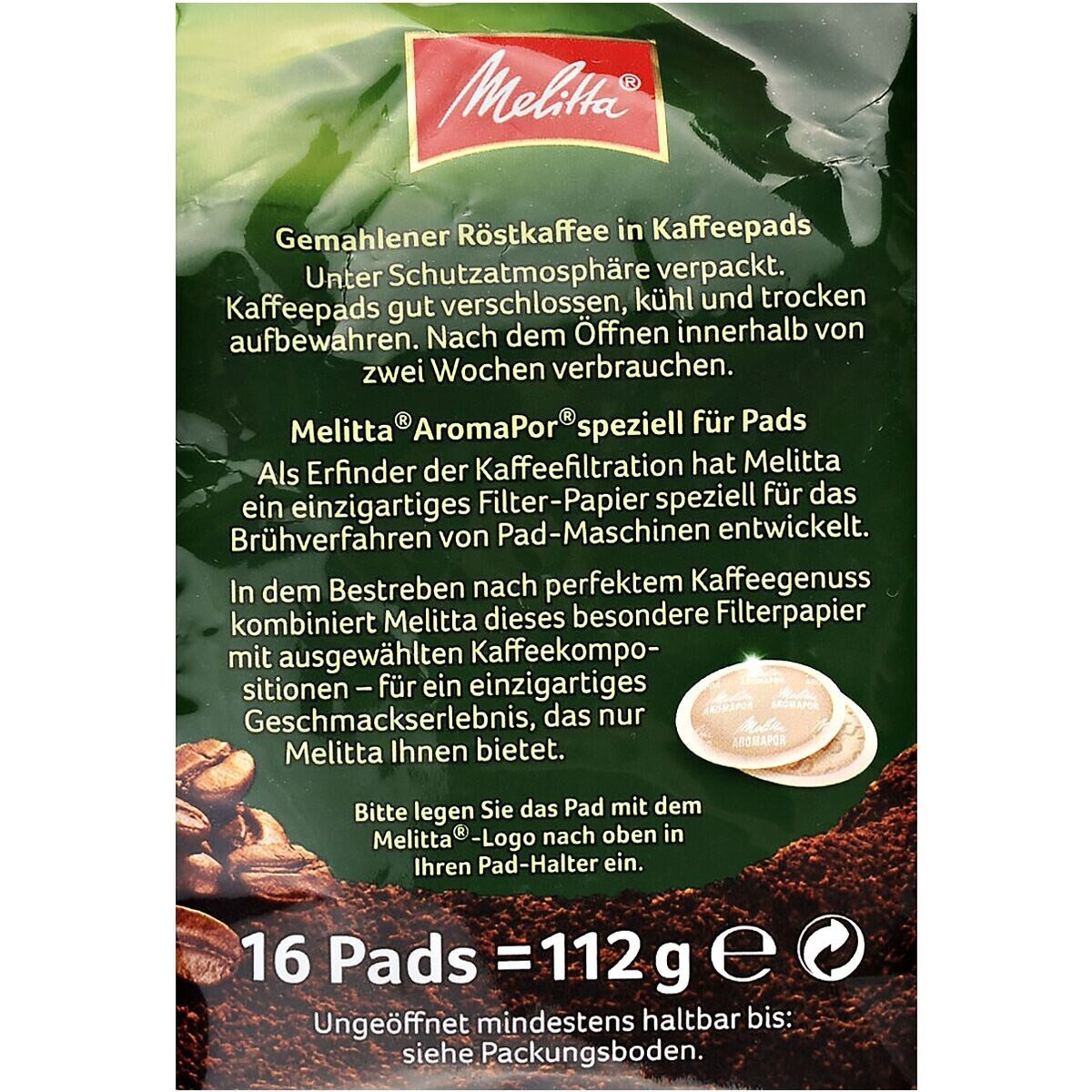 Melitta Kaffee Auslese, 16 Pads
