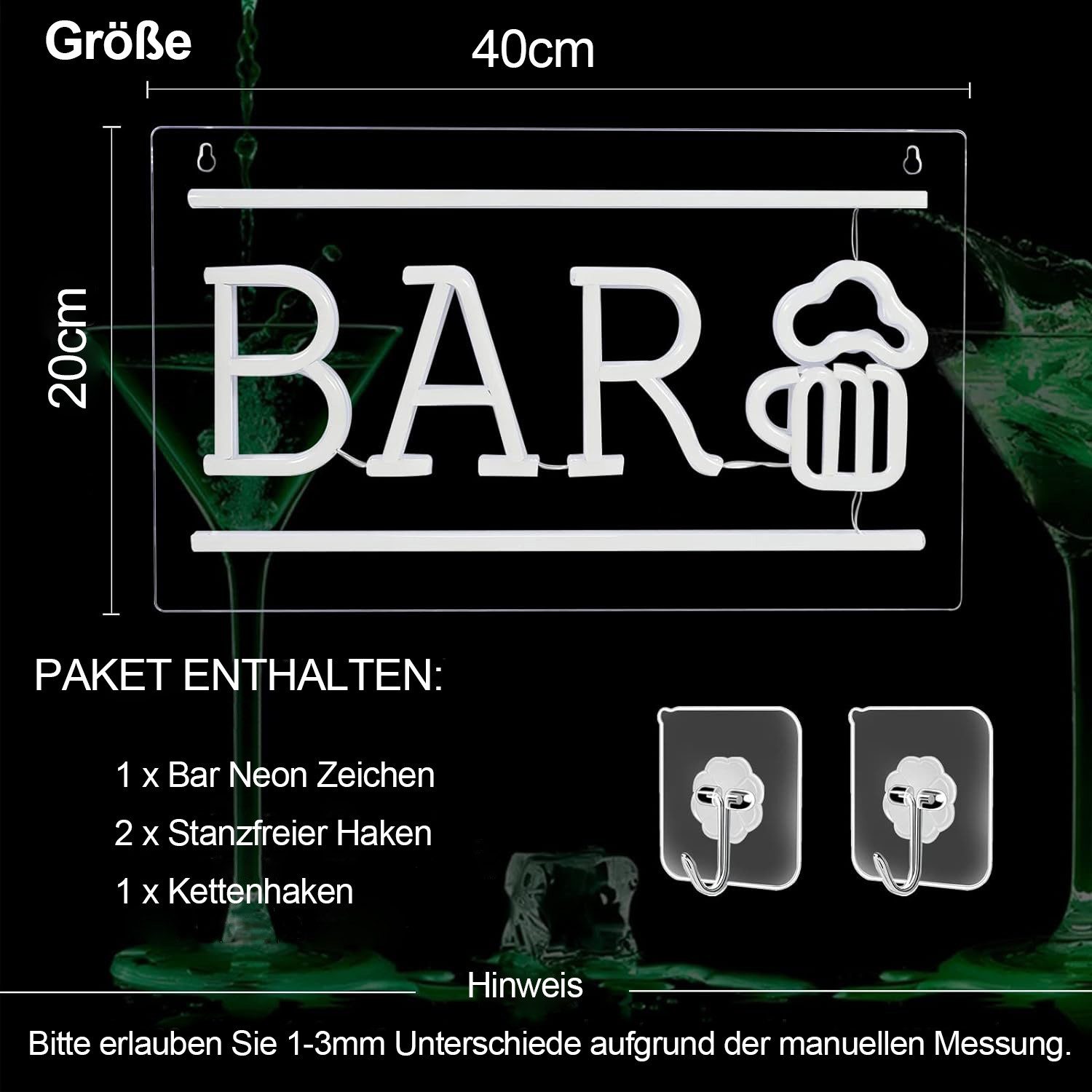 MUPOO LED Dekolicht LED-Neonschild Bar Dimmbar günstig online kaufen
