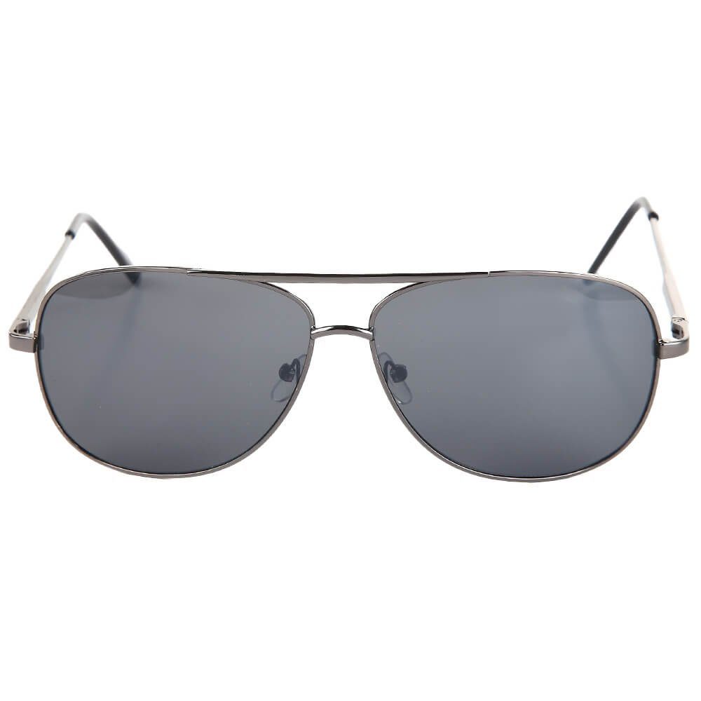 Fliegerbrille Pilotenbrille Herren und Silber/Grau Damen Goodman mit Design Federbügel Sonnenbrille