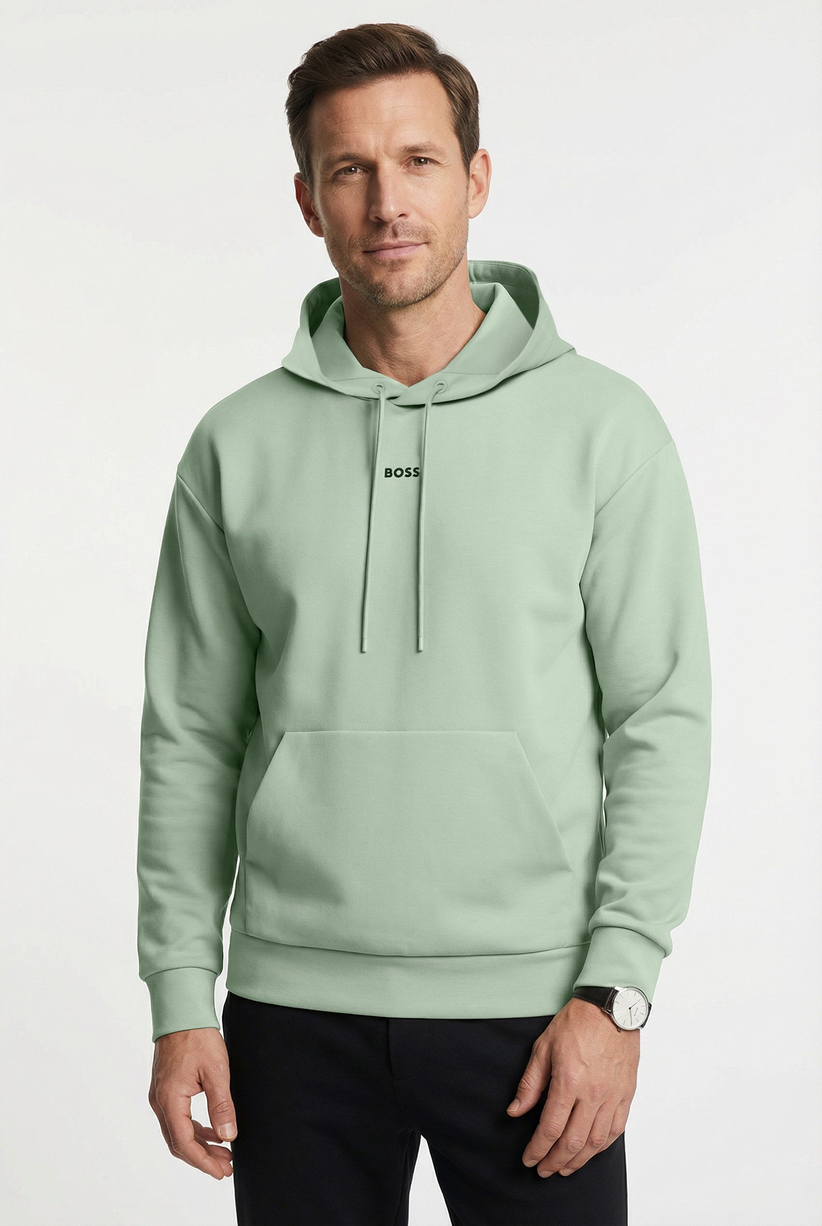BOSS GREEN Kapuzensweatshirt Sly Zone Kapuze mit Kordelzug, Regular Fit, Kängurutasche