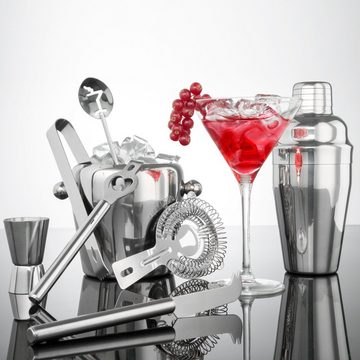 tectake Cocktail Shaker Cocktail-Set 8-tlg., Edelstahl, (8 Teile)