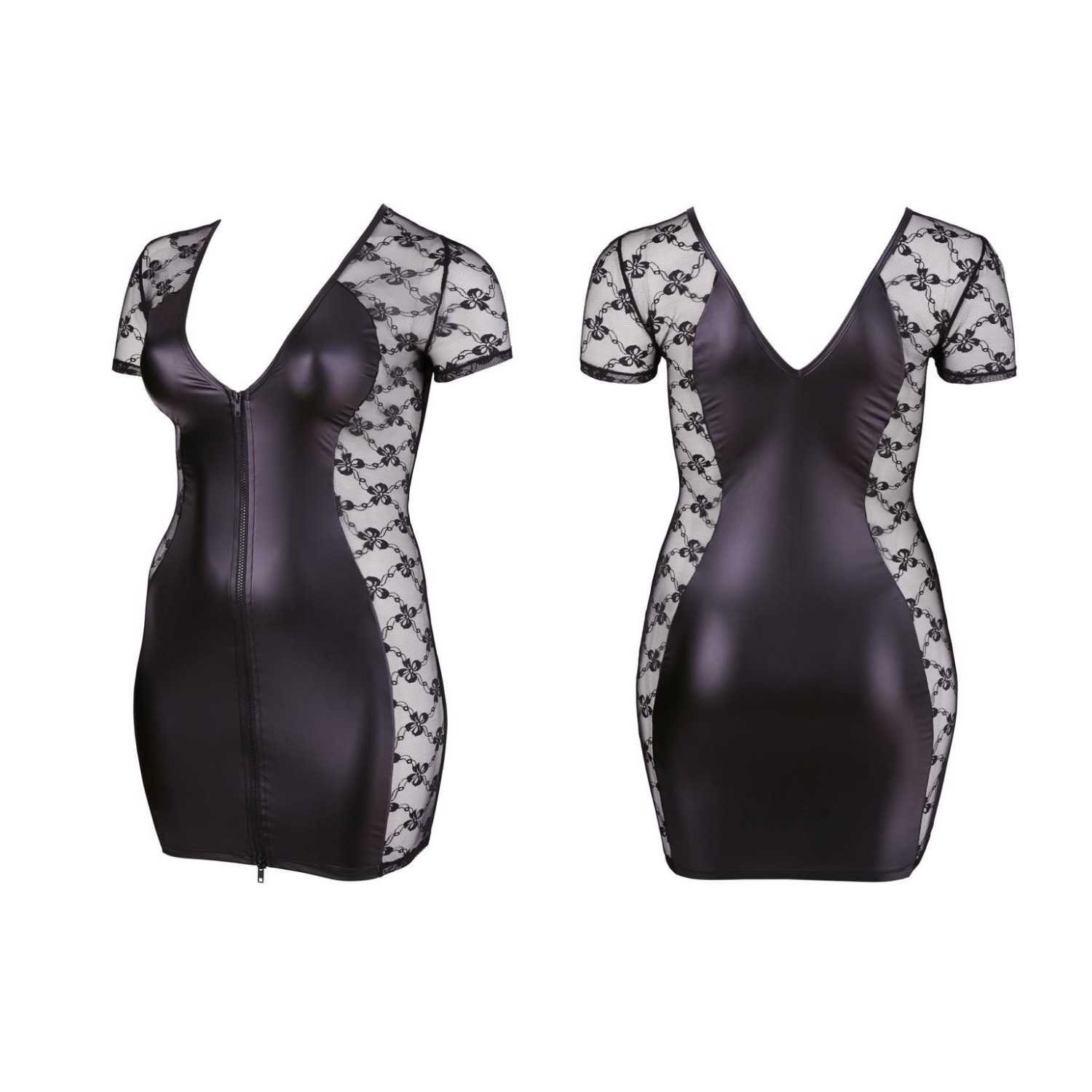 Cottelli CURVES Minikleid Curvy Kleid mit 2-Wege Reißverschluss & Spitzeneinsätzen – Bild 5 von 5