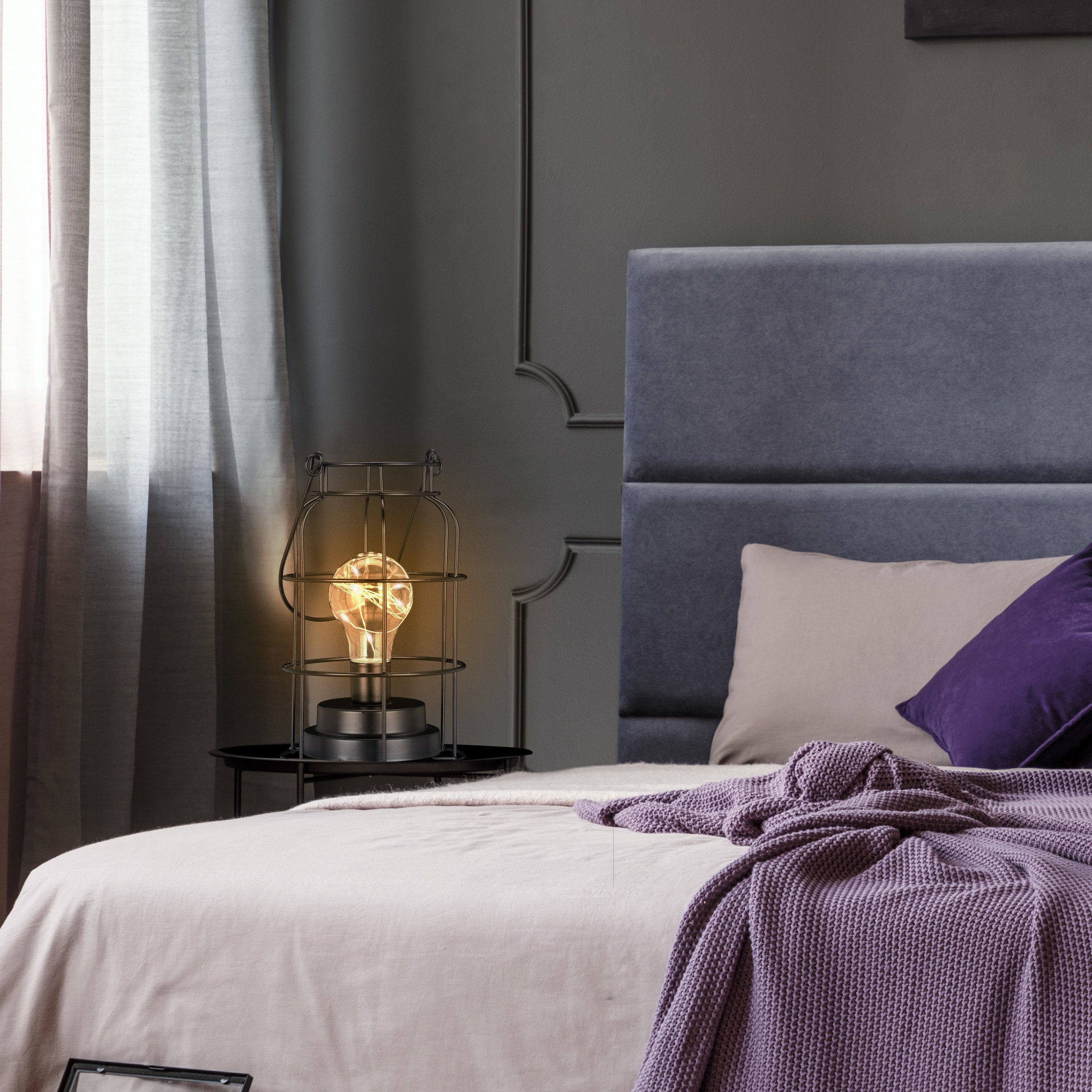 relaxdays Tischleuchte Tischlampe LED industrial günstig online kaufen