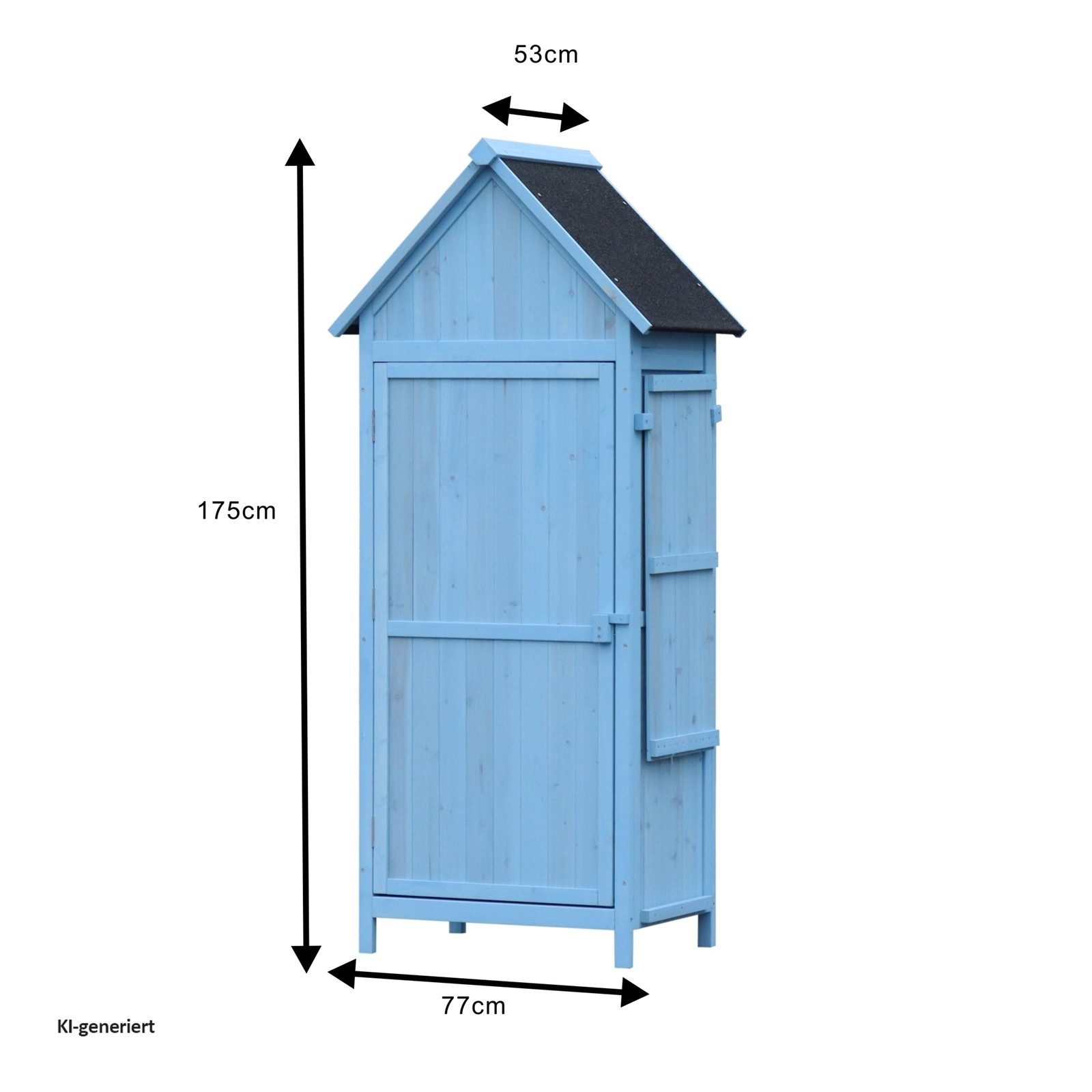 HTI-Living Garten-Geräteschrank Geräteschrank Wanda, BxT: 77x53 cm, (Stück, 1 St., 1x Geräteschrank, ohne Dekoration), Gartenschrank Holz
