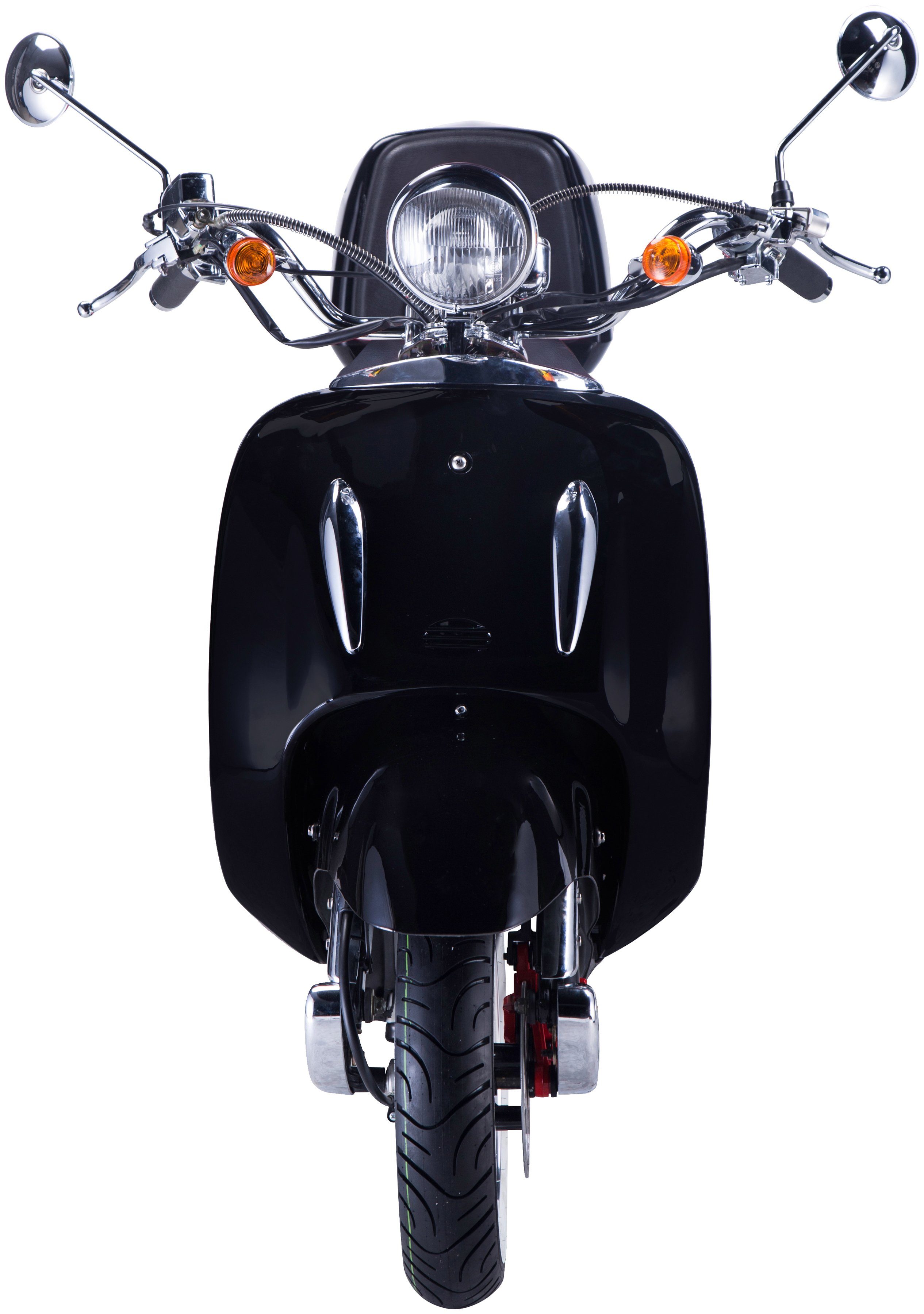GT UNION Motorroller Strada, 125 85 Topcase ccm, Euro km/h, mit (Set), 5, schwarz/silberfarben