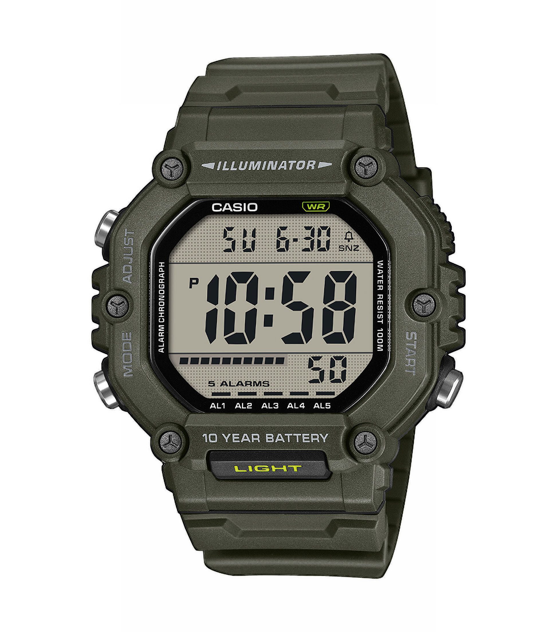 CASIO TIMELESS COLLECTION Chronograph AE-1600HX-3AVEF, Quarzuhr, Armbanduhr, Herrenuhr, digital, automatischer Kalender