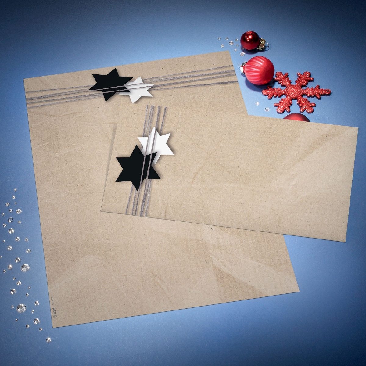 Sigel Designpapier Weihnachts-Umschlag DIN lang 90g Christmas Wrapping VE=50 Stück