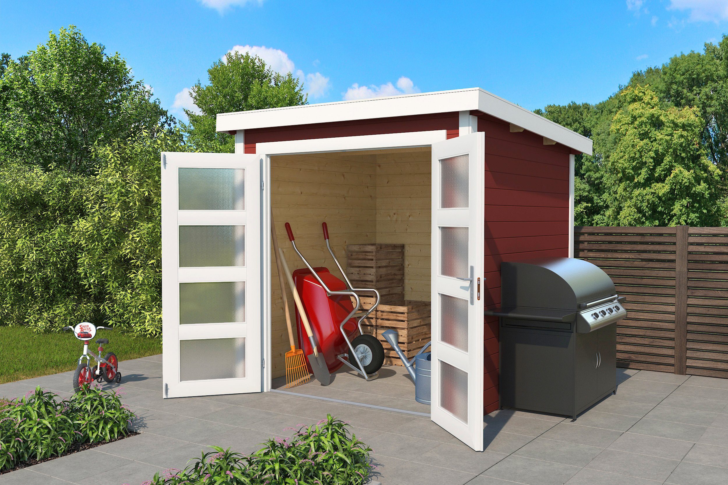 LASITA MAJA Gartenhaus Zambezi 1, BxT: 220x225 cm, Blochbohlenhaus 28mm