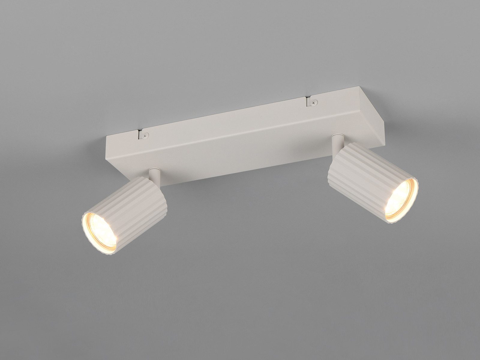 TRIO Leuchten LED Deckenstrahler, Dimmfunktion, LED wechselbar, Warmweiß, Innen Strahler mit 2 schwenkbaren Spots aus Metall, Breite 30cm