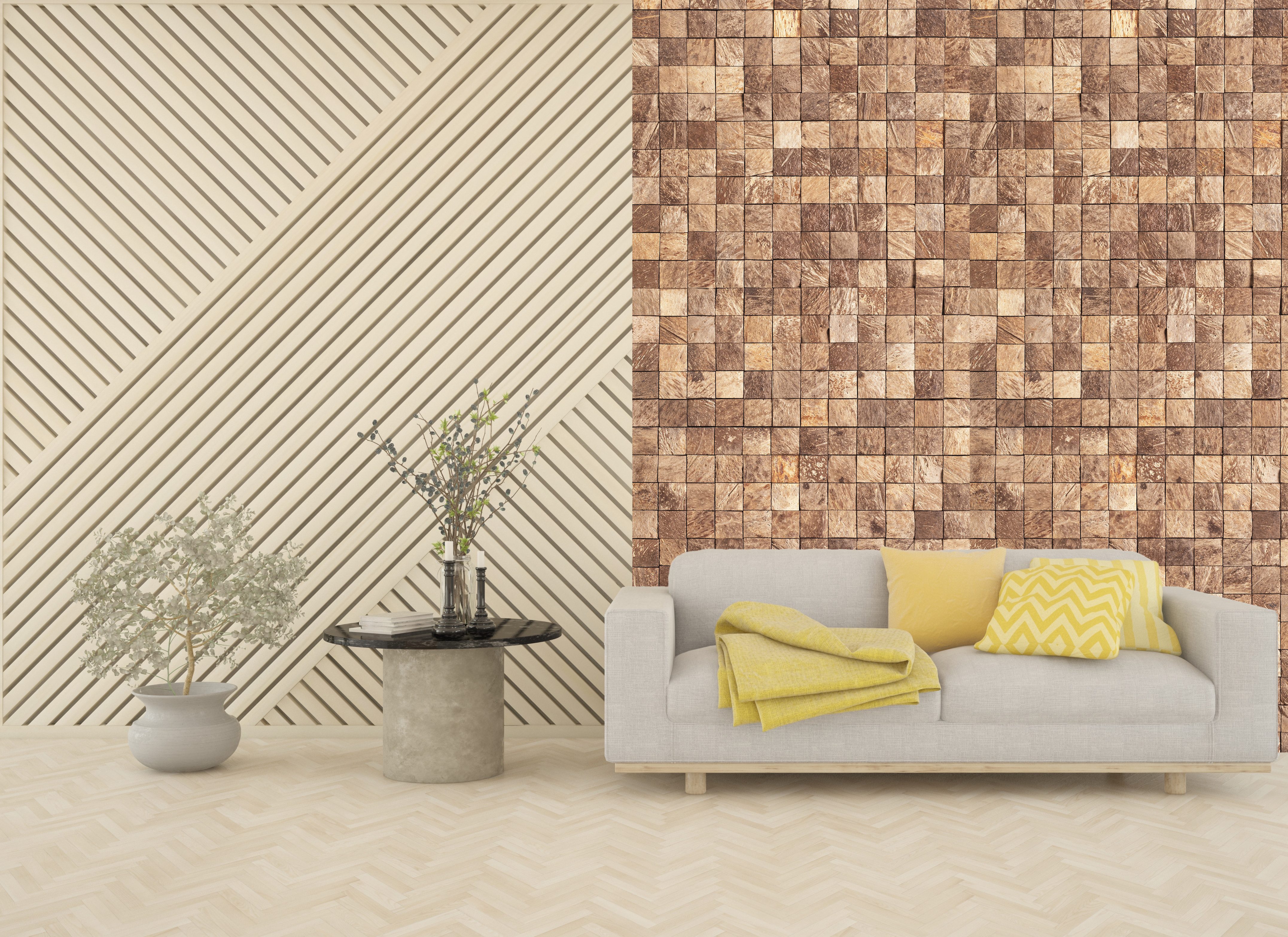 queence Fototapete Steinoptik Mosaik, glatt, Motiv, bedruckt, (1 St), Wandpaneele, selbstklebend, Tapete, Sticker, Wanddeko, XXL-Fotomotiv