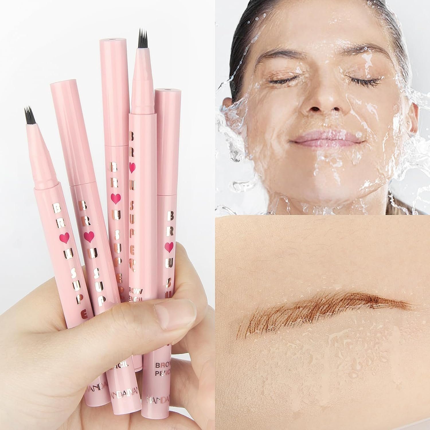 Pencil effekt, Haiaveng Wasserfest,Augenbrauenstift microblading mit Augenbrauenstift Naturhaareffekt Eyebrow Augenbrauen-Stift