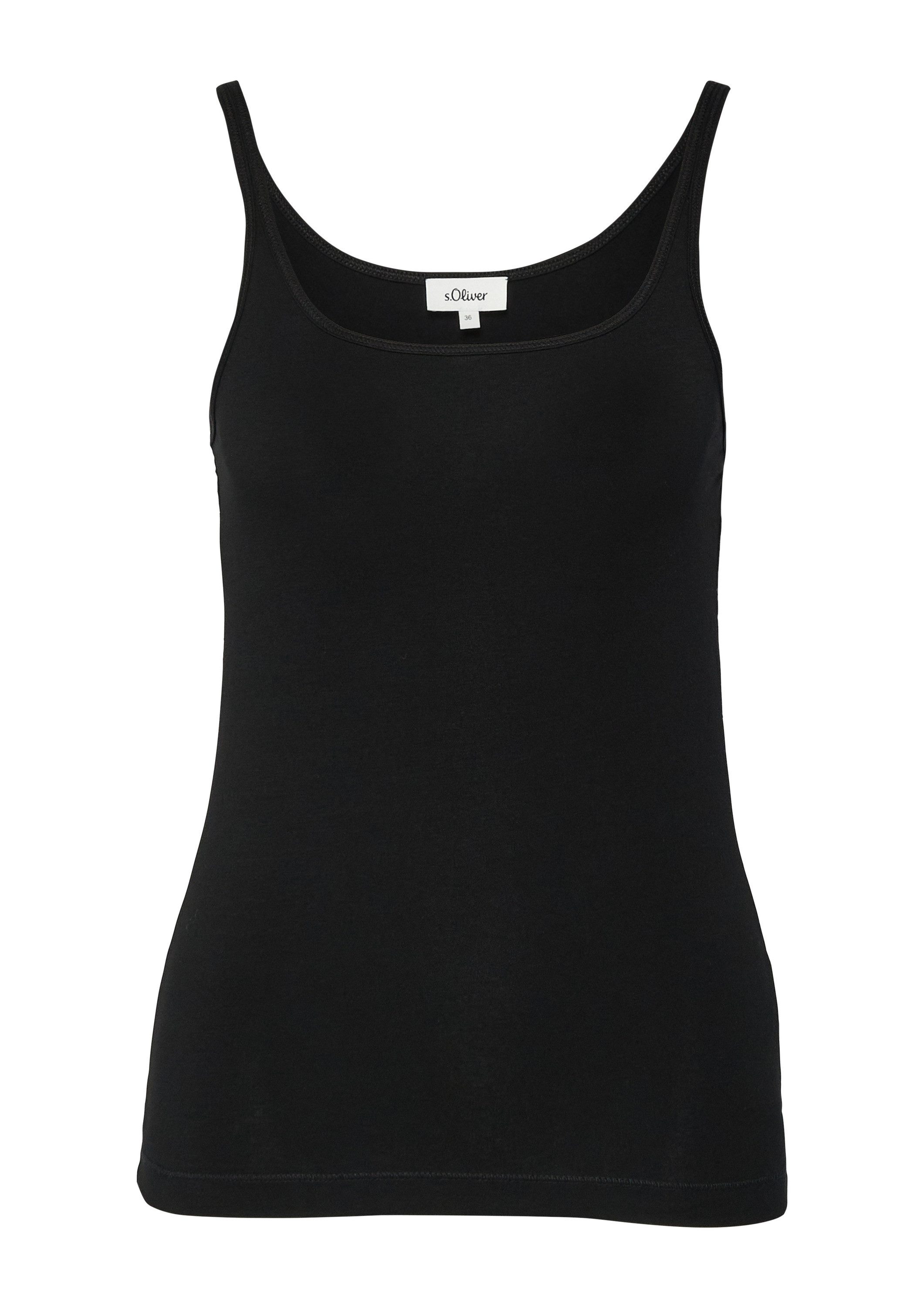 s.Oliver Muscleshirt T-Shirt Jersey-Top aus Baumwollmix