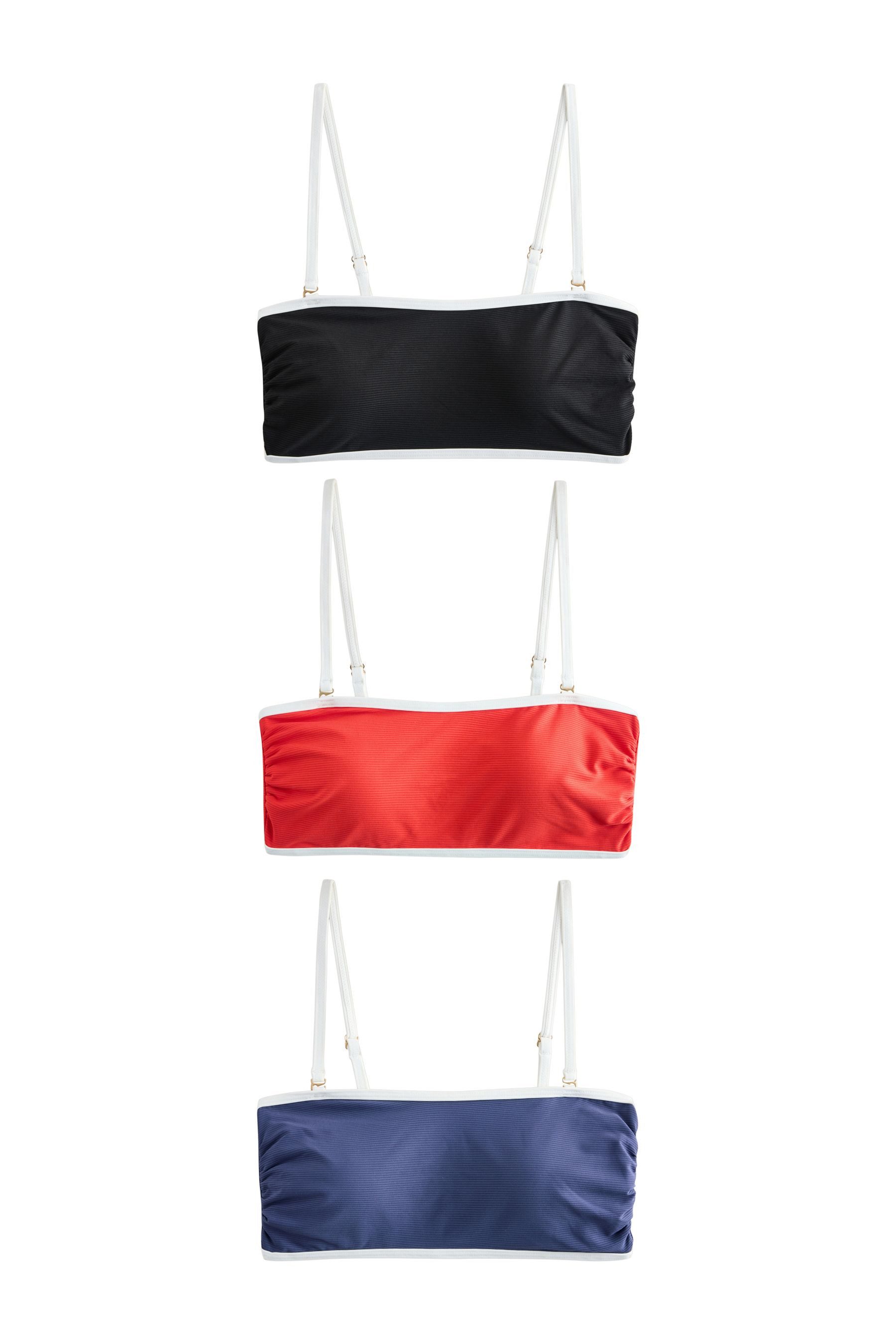 Bandeau-Bikini-Top Bandeau-Bikinioberteile im 3er-Pack