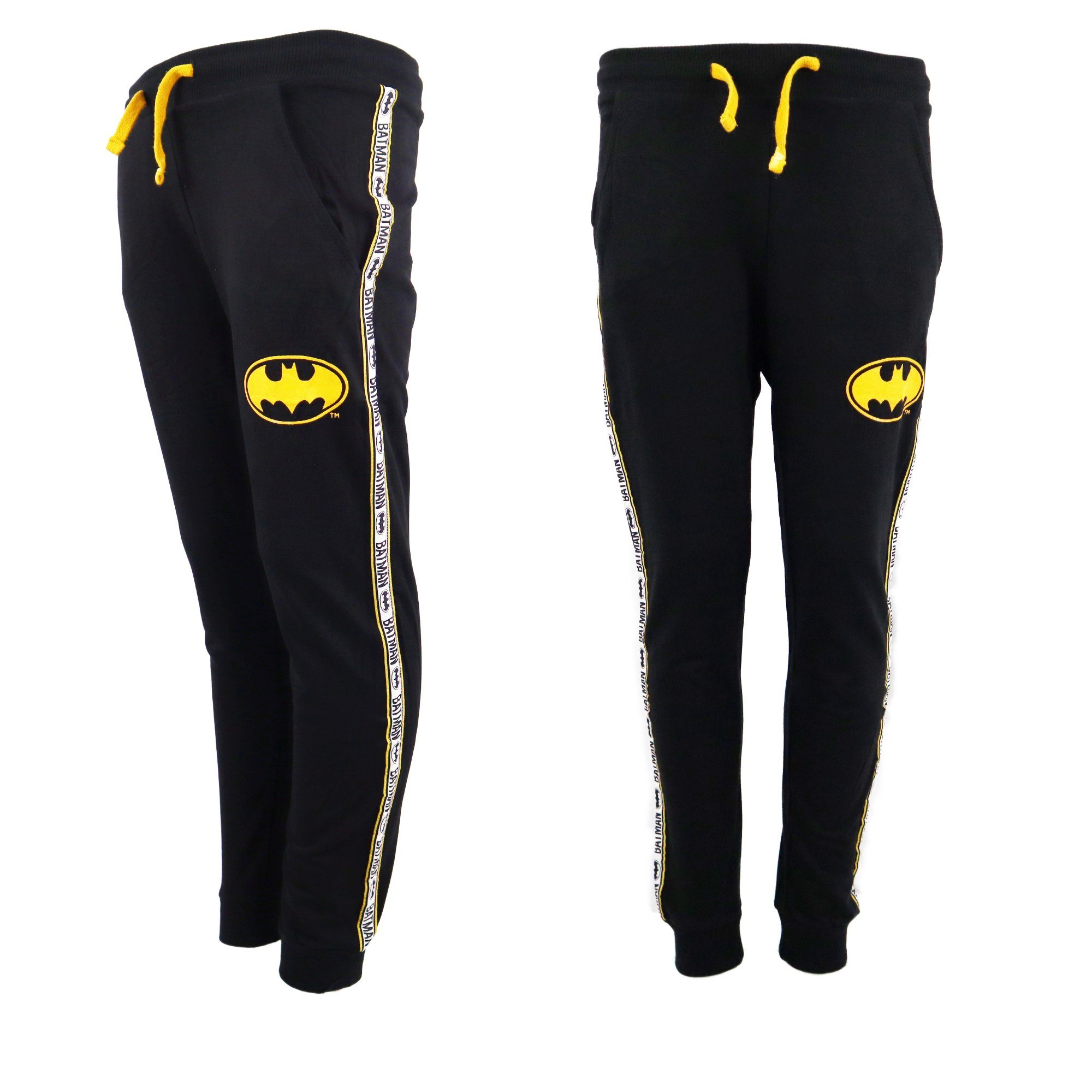 DC Comics Jogginghose Batman Jungen Kinder Hose Gr. 104 bis 134, Baumwolle, Schwarz