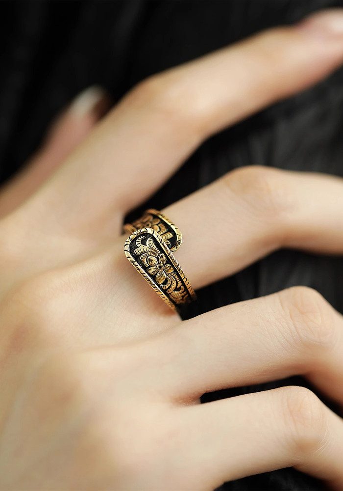 The Beauty House Fingerring Damen Vintage Ring mit Blumen günstig online kaufen