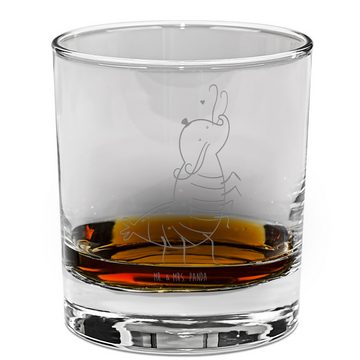 Mr. & Mrs. Panda Whiskyglas Garnele Franzose - Transparent - Geschenk, Whiskey Glas, Whiskey Glas, Premium Glas, Dauerhafte Gravur