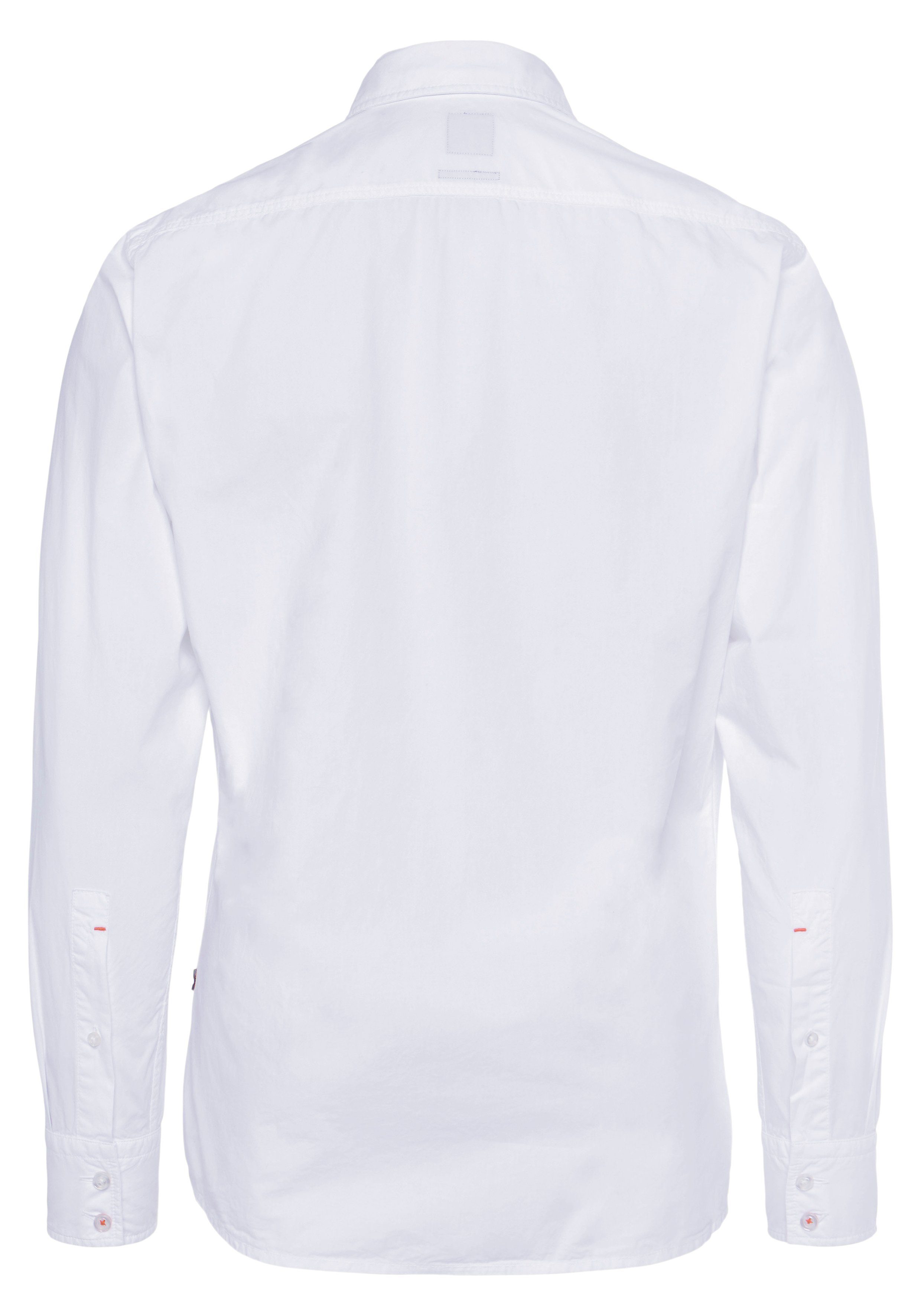 praktischer Langarmhemd ORANGE Brusttasche white mit Relegant_6 BOSS HUGO