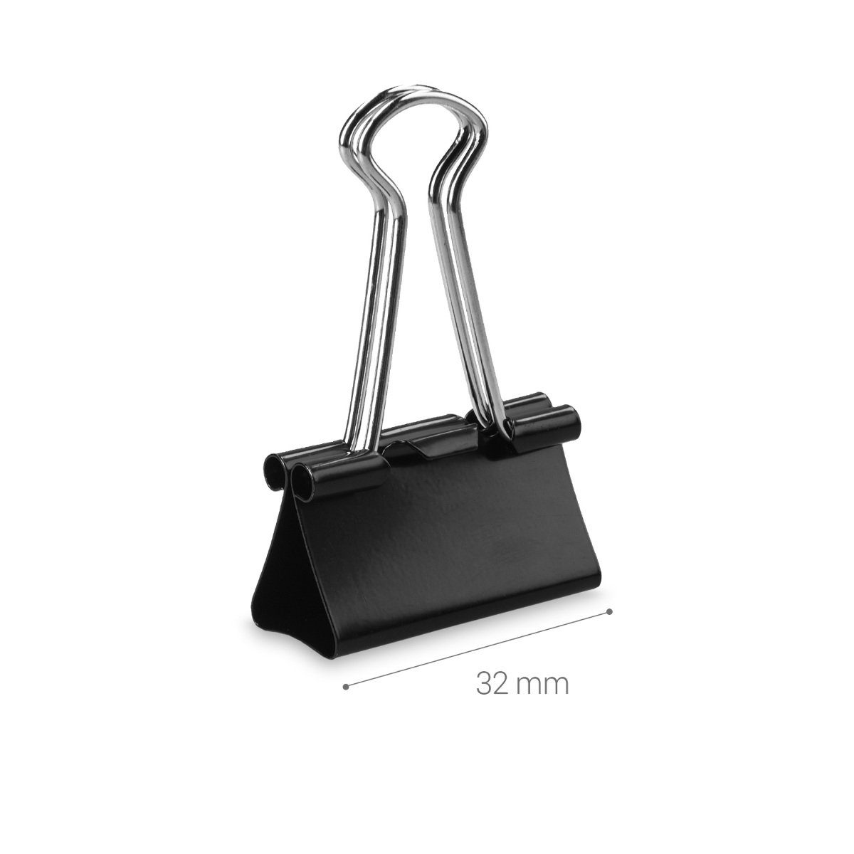 kwmobile Büroklammer 50x Foldback Klammern Set - 32mm - Vielzweckklammer Büro Clips