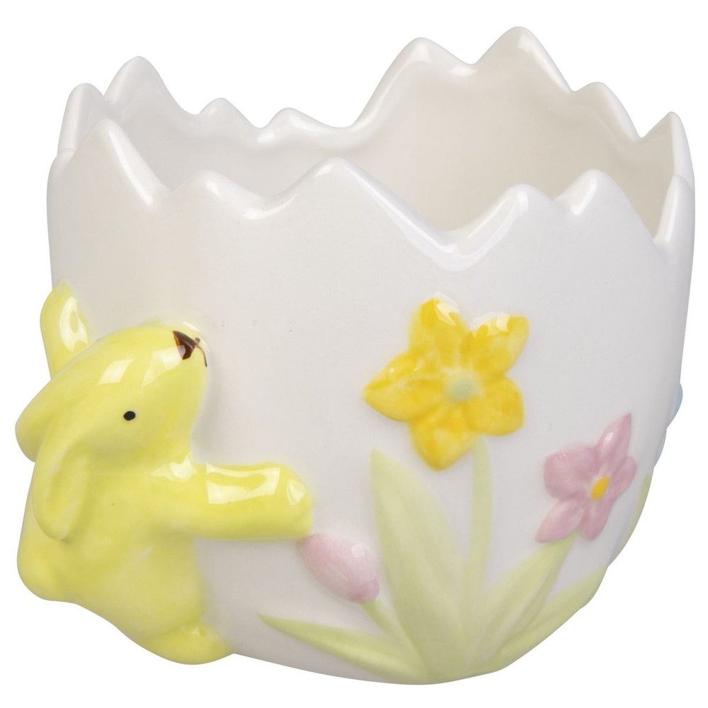 MICA Blumentopf Pflanztopf Eierschale mit Hase