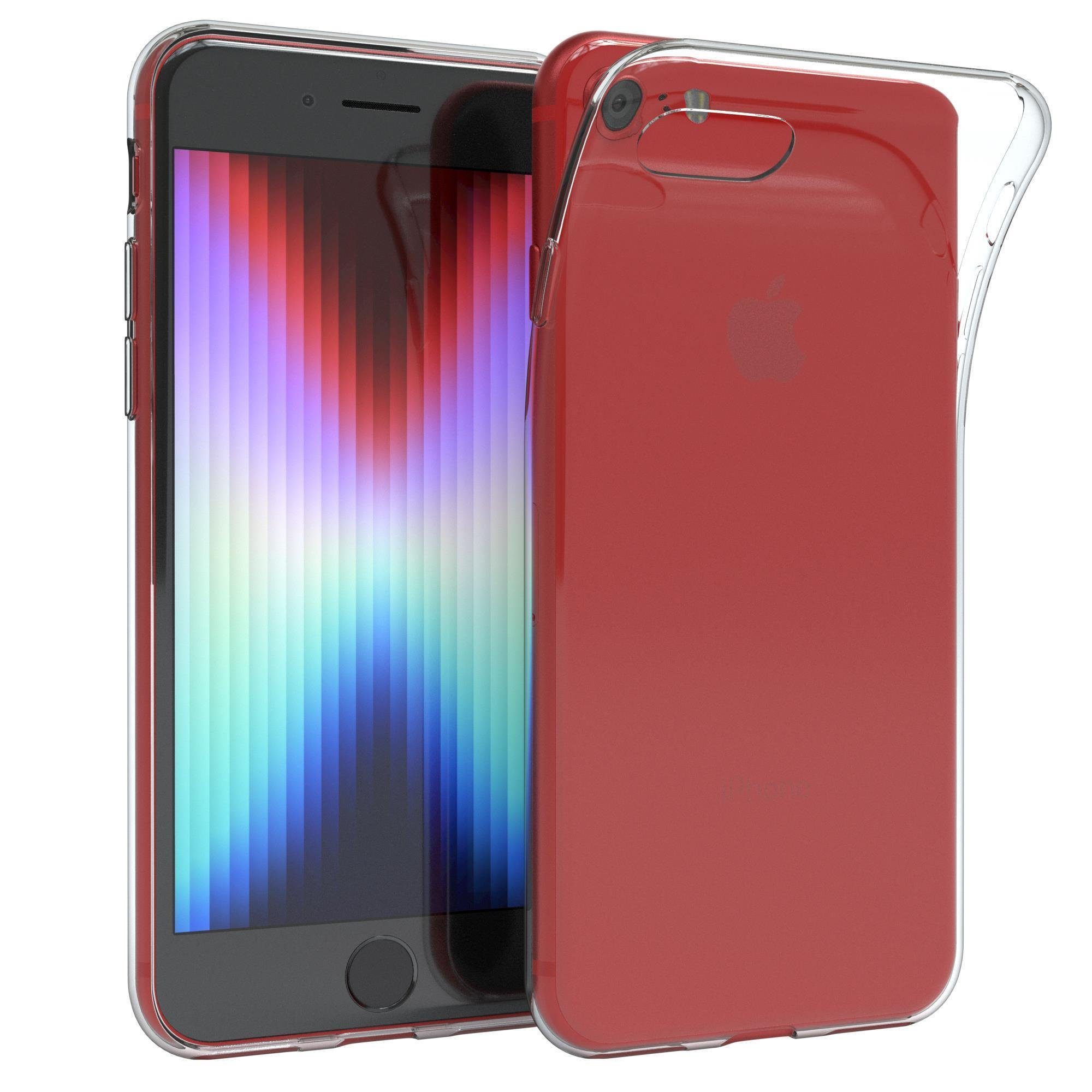 EAZY CASE Handyhülle Slimcover Clear für iPhone SE 2022/20, iPhone 8/7 4,7 Zoll, durchsichtige Hülle Ultra Dünn Silikon Backcover TPU Telefonhülle Klar