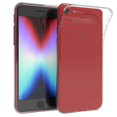 EAZY CASE Handyhülle Slimcover Clear für iPhone SE 2022/20, iPhone 8/7 4,7 Zoll, durchsichtige Hülle Ultra Dünn Silikon Backcover TPU Telefonhülle Klar