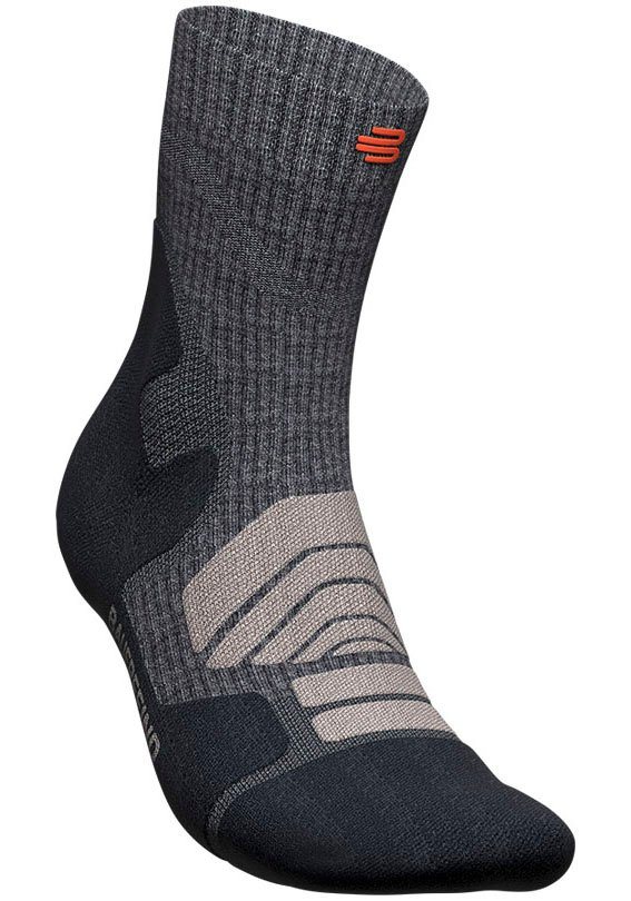 Bauerfeind Sportsocken Outdoor Merino Mid Cut Socks, Spezielle Aussparung  entlastet die Achillessehne und beugt Überreizungen vor