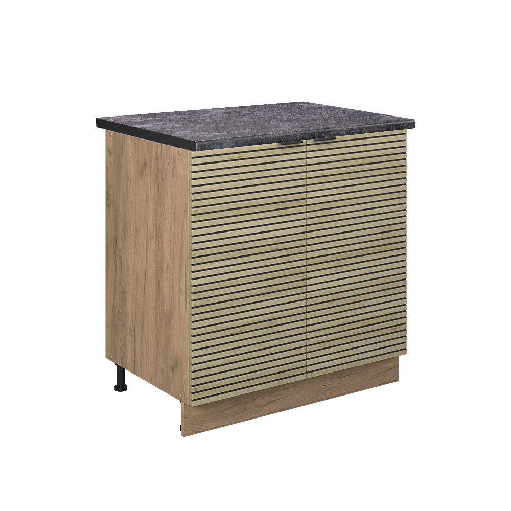 Vicco Spülenunterschrank Fame-Line, Eiche Paneel/Goldkraft Eiche, günstig online kaufen