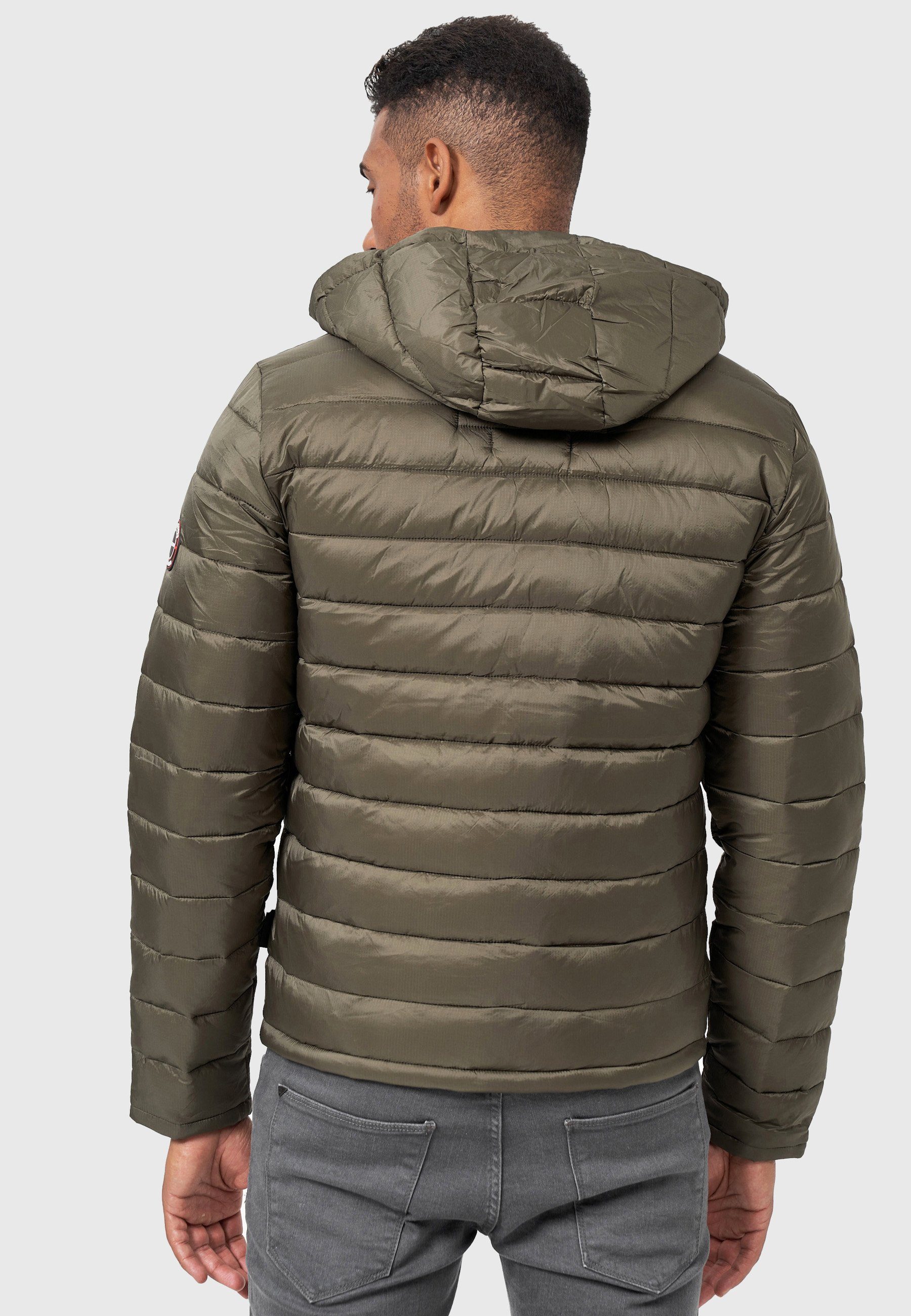 Indicode Steppjacke Herren Hampshire Herrenjacke Daunen-Optik mit elastischen Bündchen