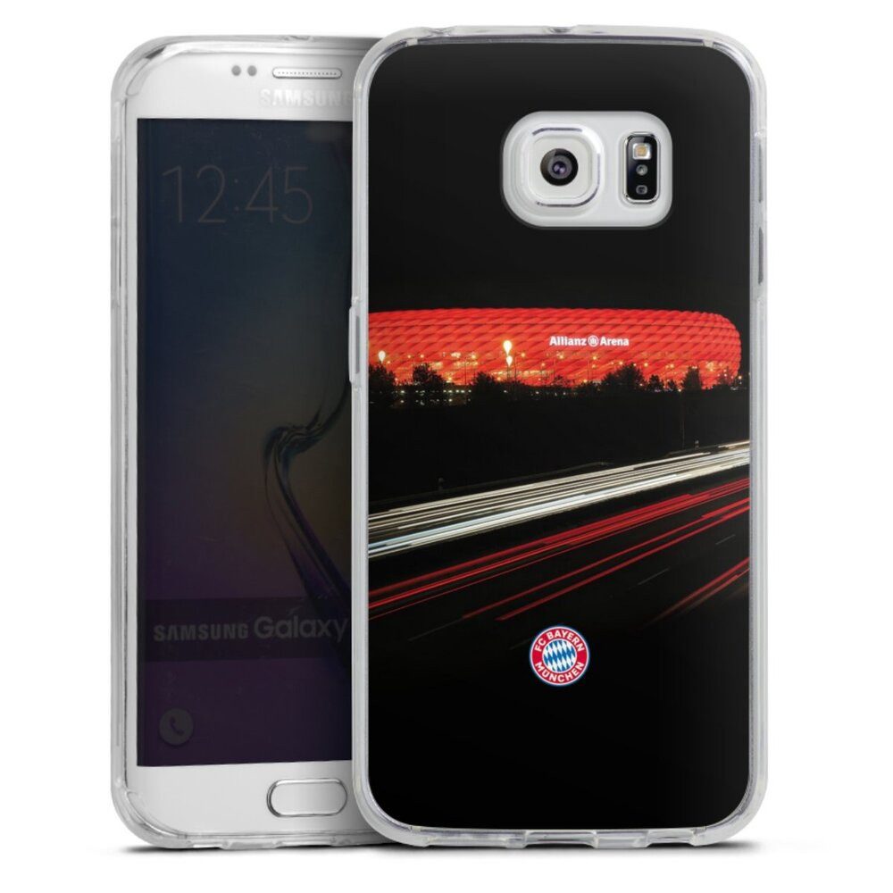 DeinDesign Handyhülle FC Bayern München FCB Stadion FC Bayern München Allianz Arena, Samsung Galaxy S6 Edge Silikon Hülle Bumper Case Handy Schutzhülle