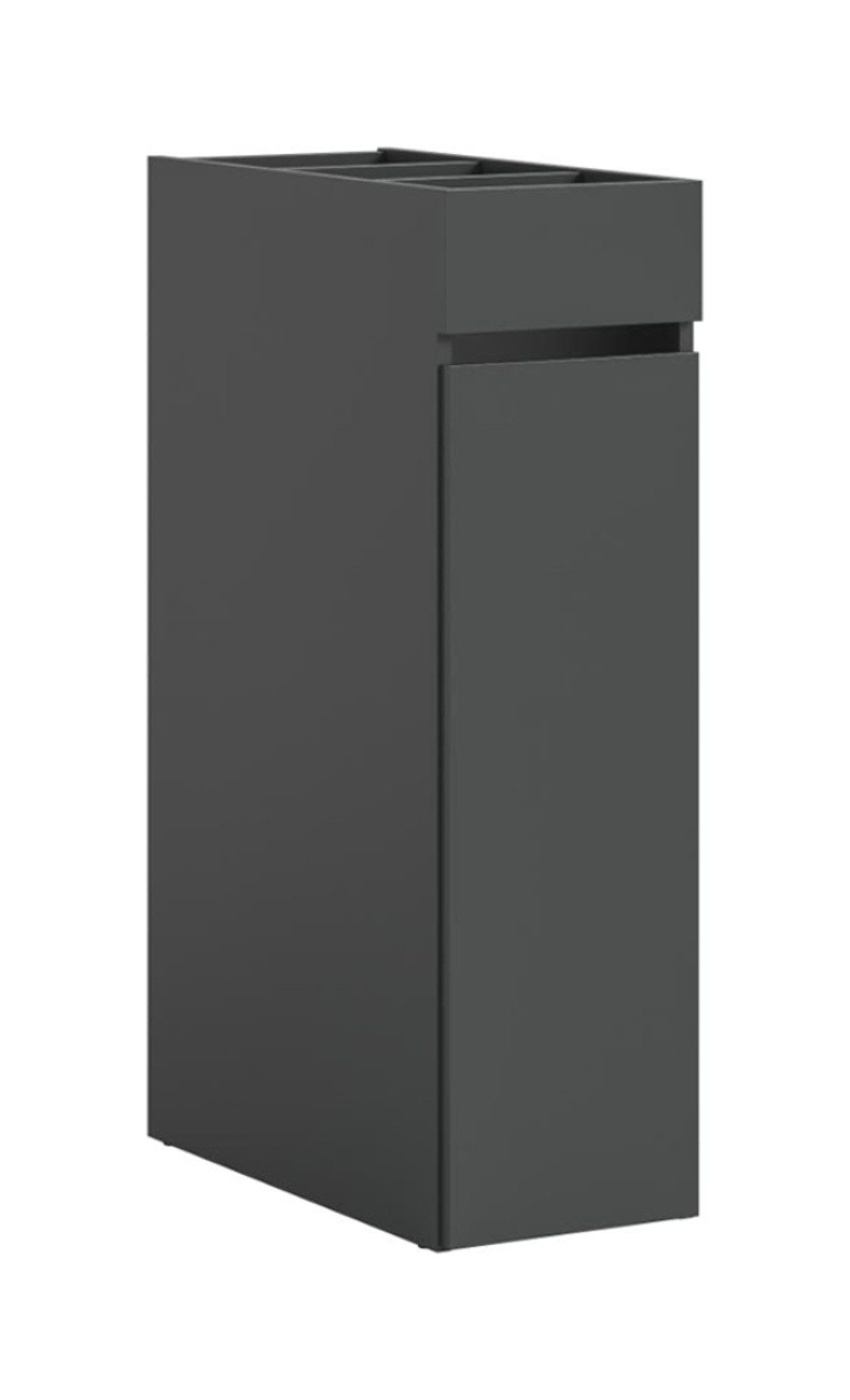xonox.home Badezimmerspiegelschrank Free Badschrank 1 Schublade, 3 Regale Anthrazit. (1-St)