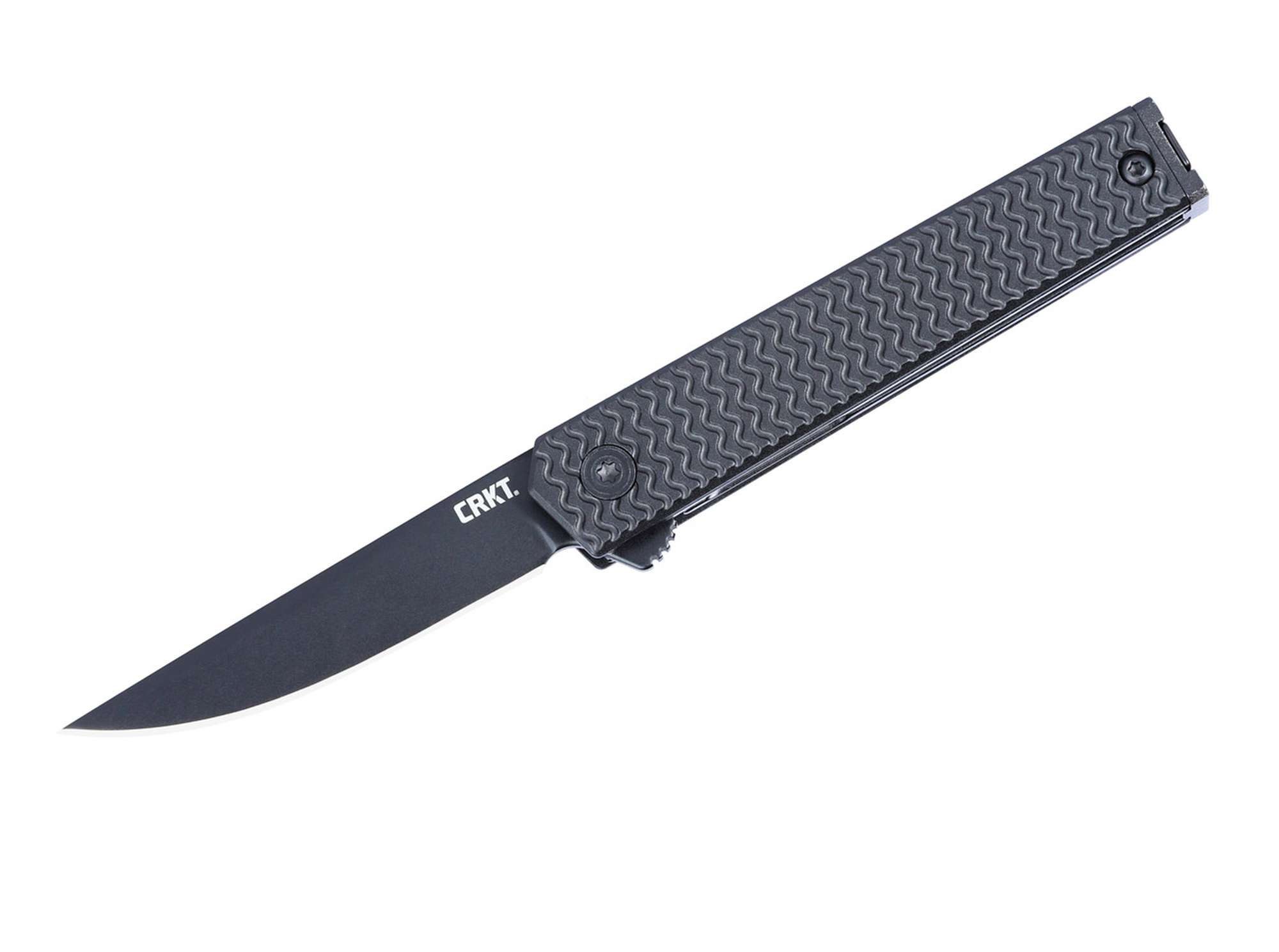 CRKT Taschenmesser CRKT CEO Microflipper D2 Aluminum All Black