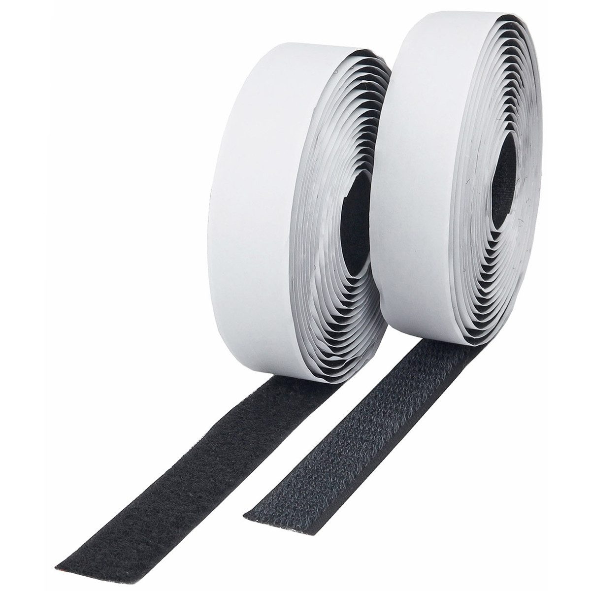 ChiliTec Klett-Klebeband Klettband 10m x 2cm auf Rolle, selbstklebendes Klett Flausch Hakenband (2-St) Klettband, selbstklebend, auf Rolle