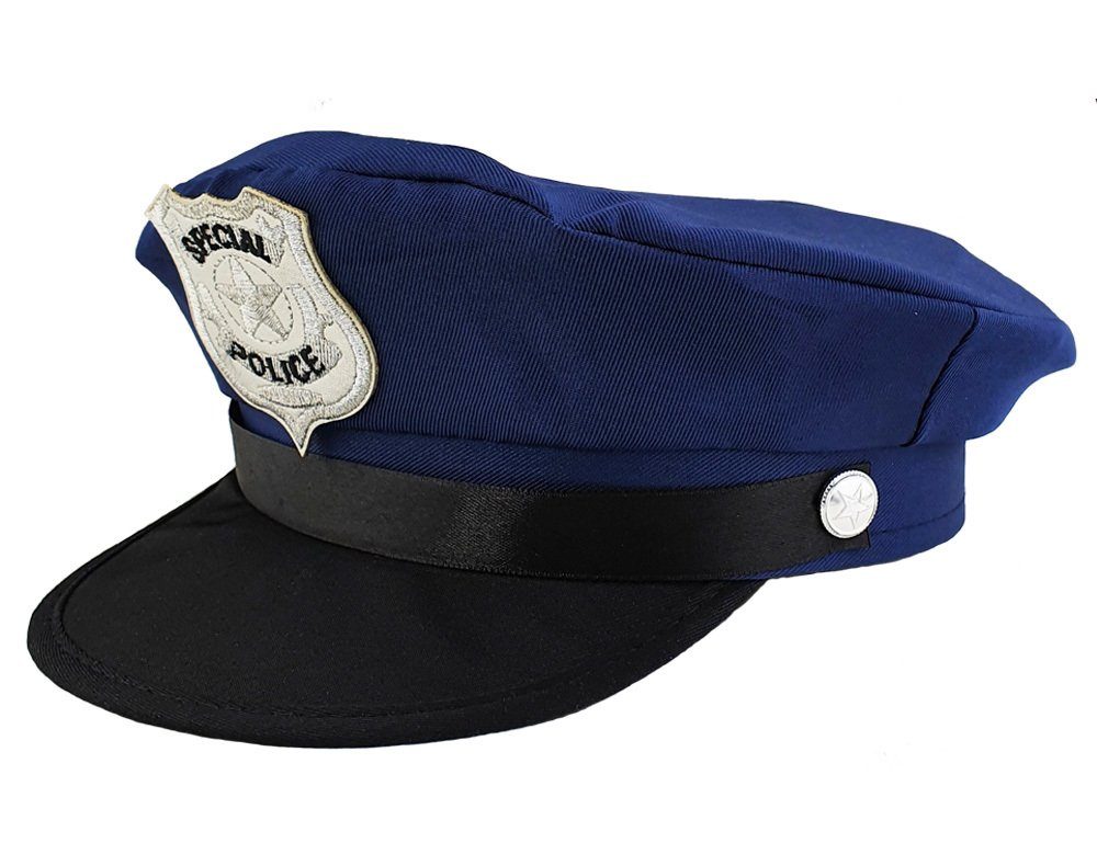 Das Kostümland Kostüm 6er Set Kinder Police Polizei Mütze, Blau