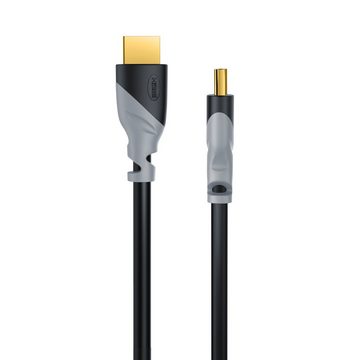 CSL HDMI-Kabel, 2.0b, HDMI Typ A (50 cm), 3fach geschirmt, Ultra HD, Full HD, 3D, High Speed mit Ethernet - 0,5m