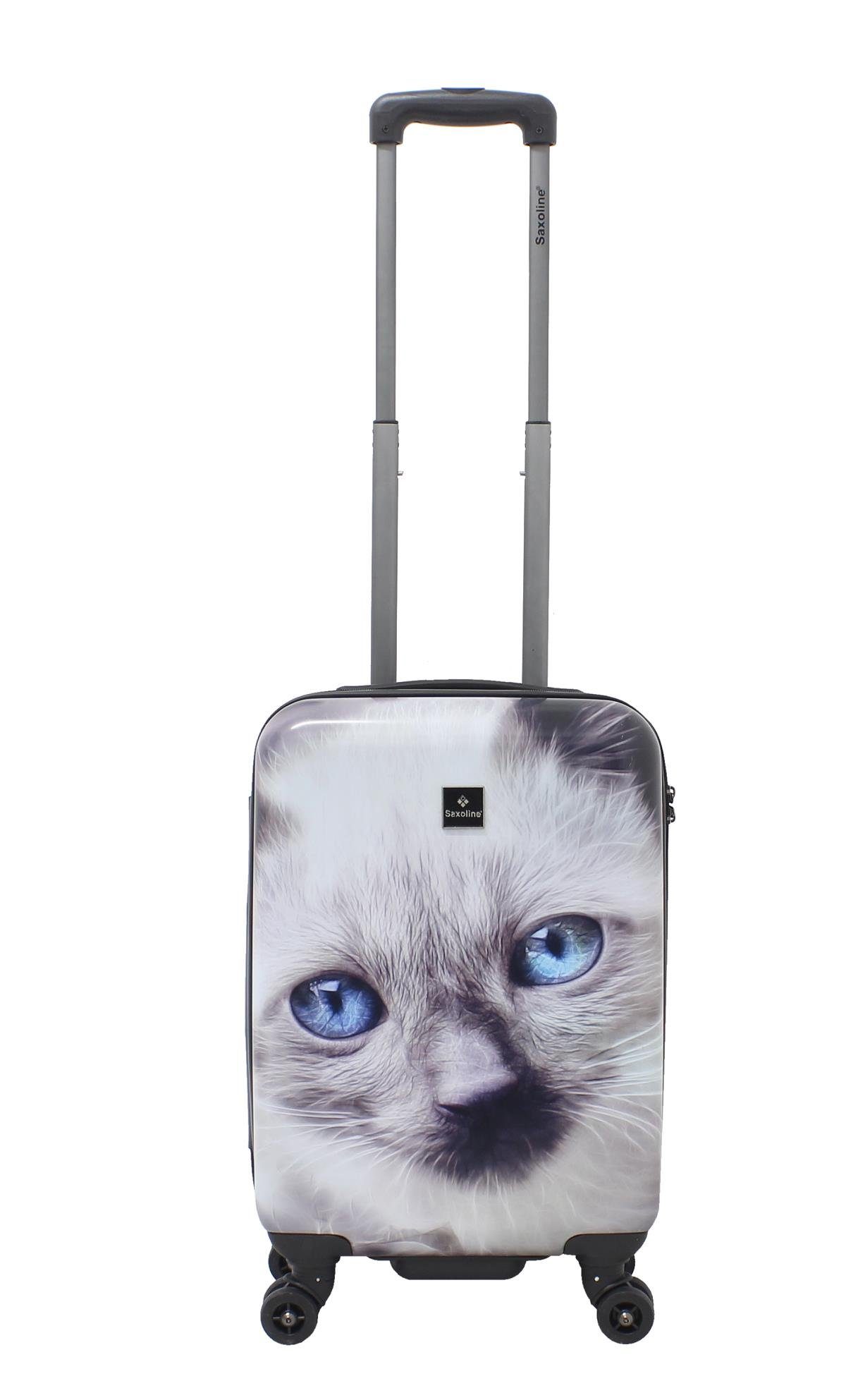 Hartschalen-Trolley Spinner 4 Rollen TSA Gr. S/M/L/SET White Cat