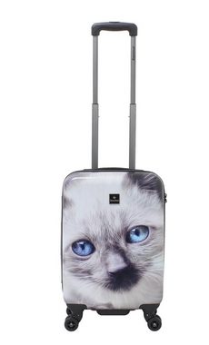 Saxoline® Koffer Saxoline Spinner 4 Rollen TSA Gr. S/M/L/SET White Cat, 4 Rollen, TSA-Zahlenschloss