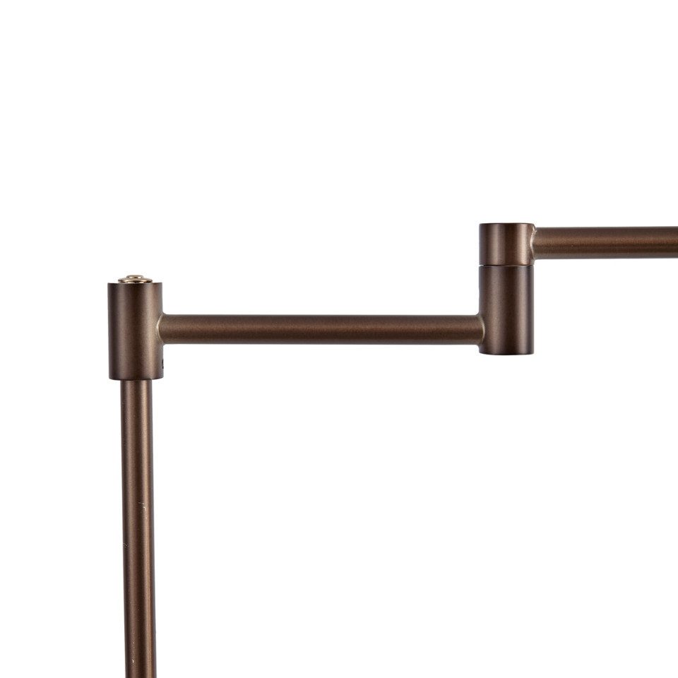 Qazqa Stehlampe Notia, Dimmbar, LED fest integriert, Extra-Warmweiß, QAZQA Stehlampe, integrated, Bronze, Stahl, Modern