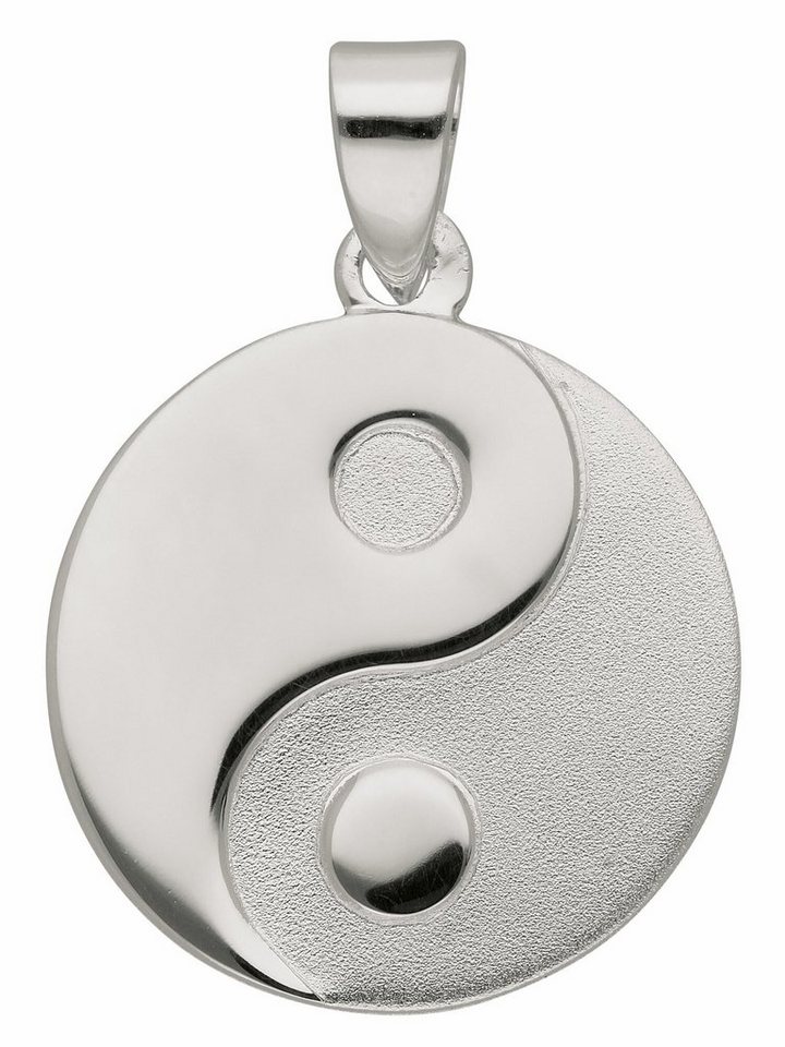 Adelia´s Kettenanhänger 925 Silber Anhänger Ying Yang Ø 15,8 mm,  Silberschmuck für Damen, Mit Liebe gefertigt aus: 925 Sterling Silber