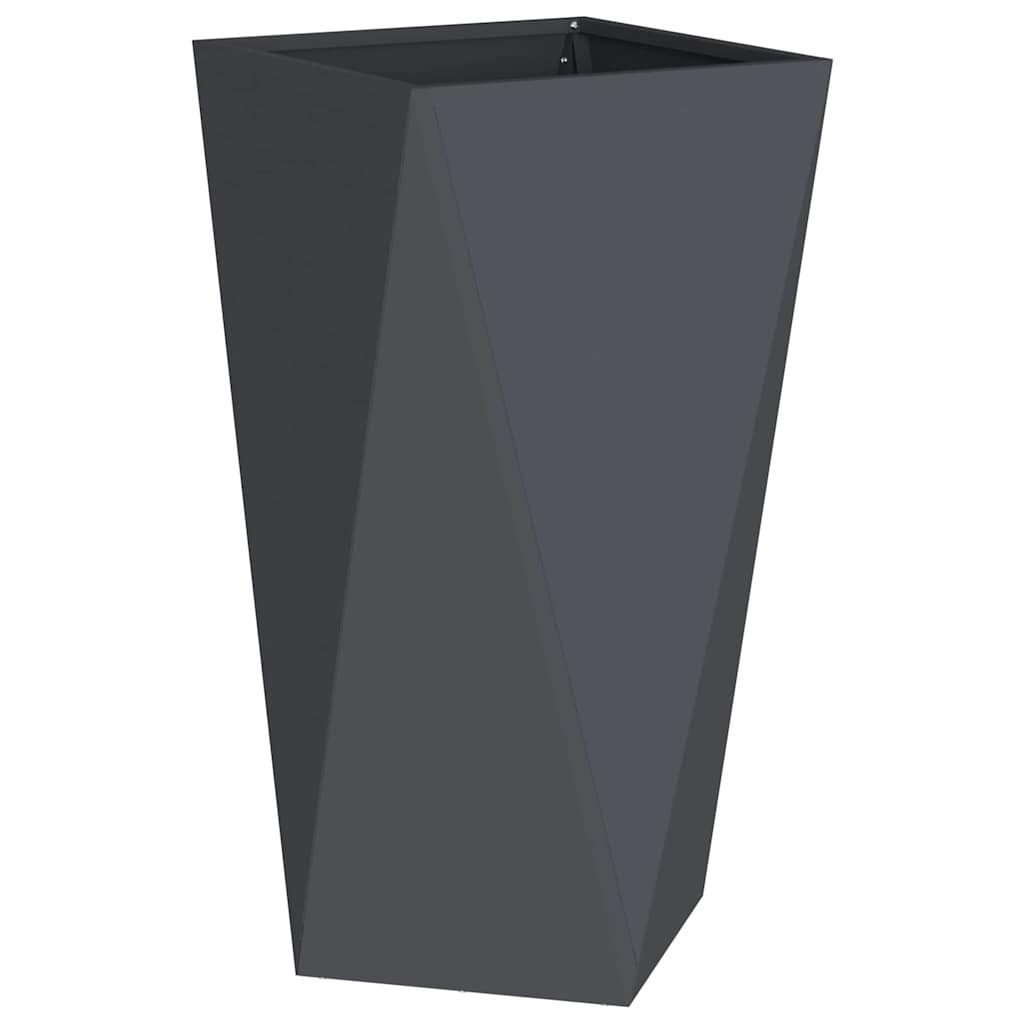 vidaXL Blumentopf Pflanzkübel Anthrazit 40 x 40 x 75 cm Stahl (1 St)