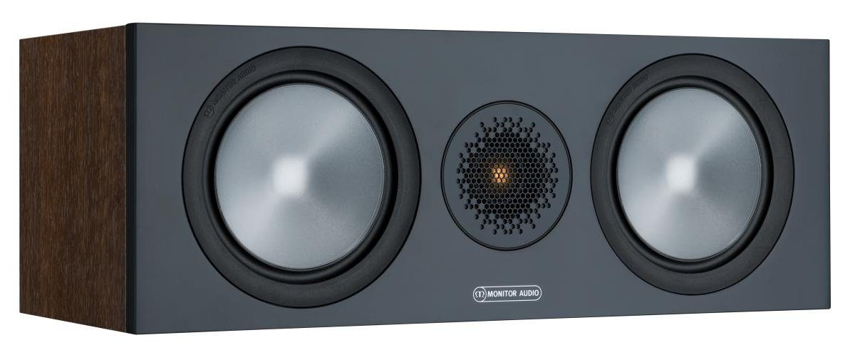 MONITOR AUDIO Bronze C150 (6G) Center-Lautsprecher Walnuss Center-Lautsprecher (nicht zutreffend, 120 W, Center-Lautsprecher, inkl. abnehmbarer Lautsprecherabdeckung) | Center-Speaker